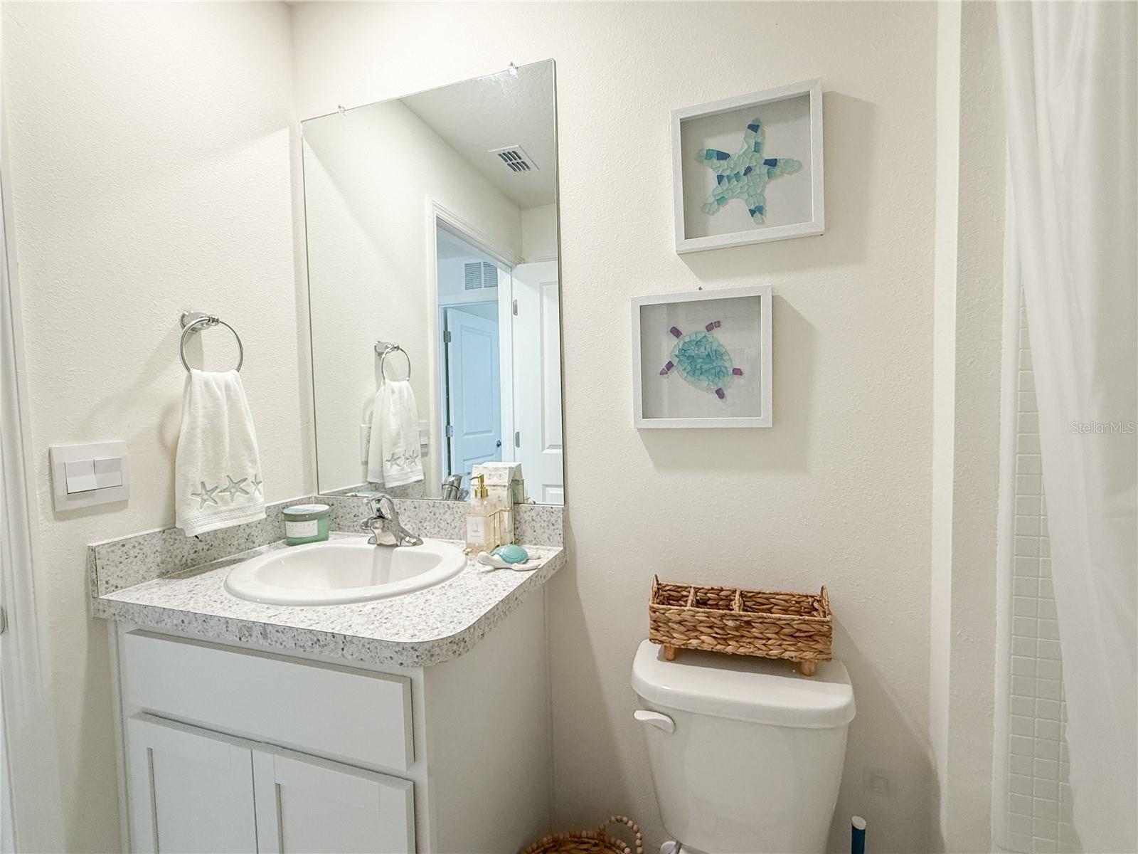 Hallway shared bathroom