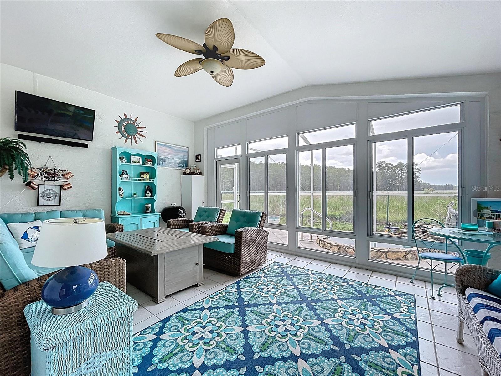 Thermal pane windows overlooking serene view