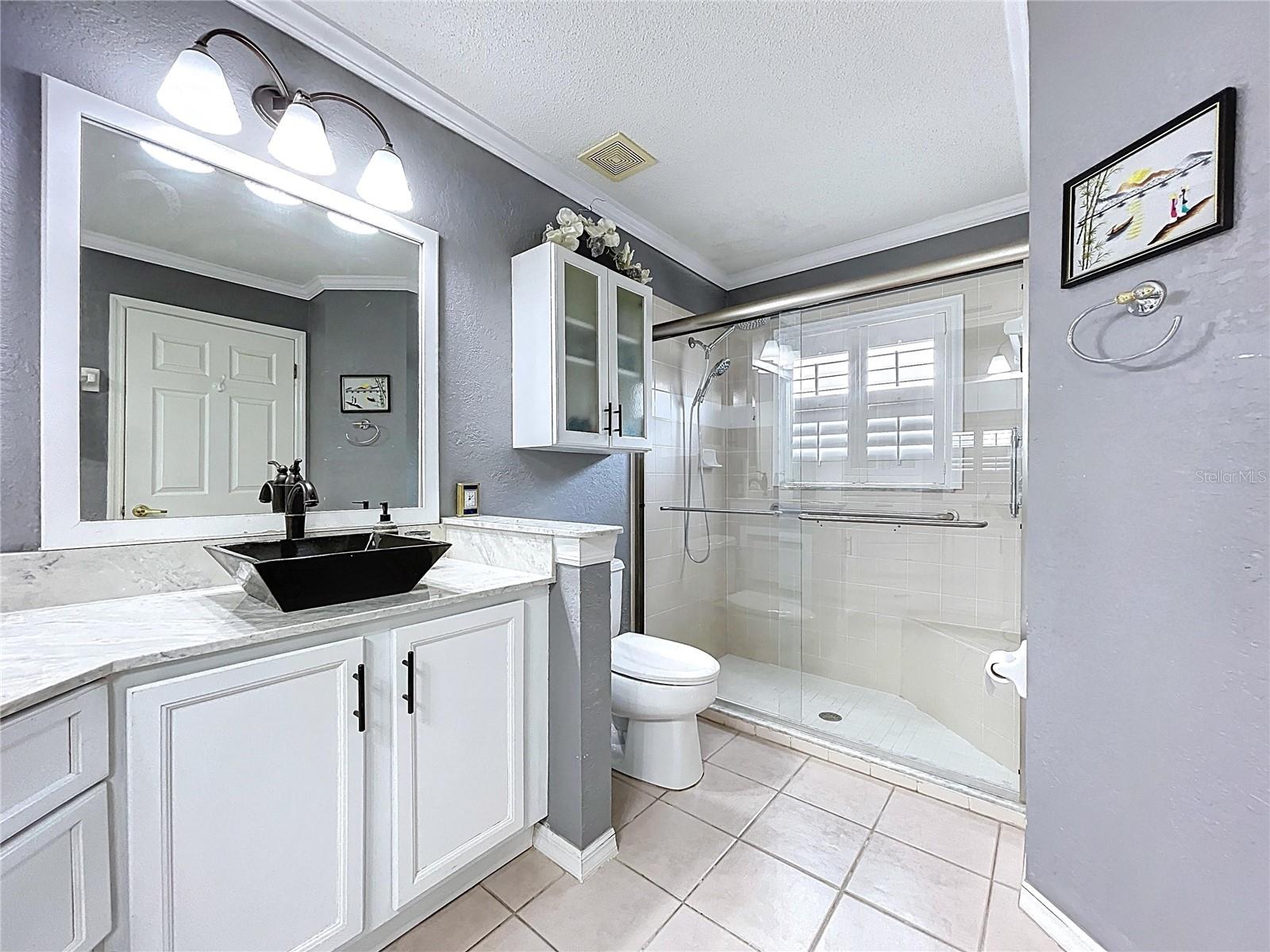 Glass enclosed shower