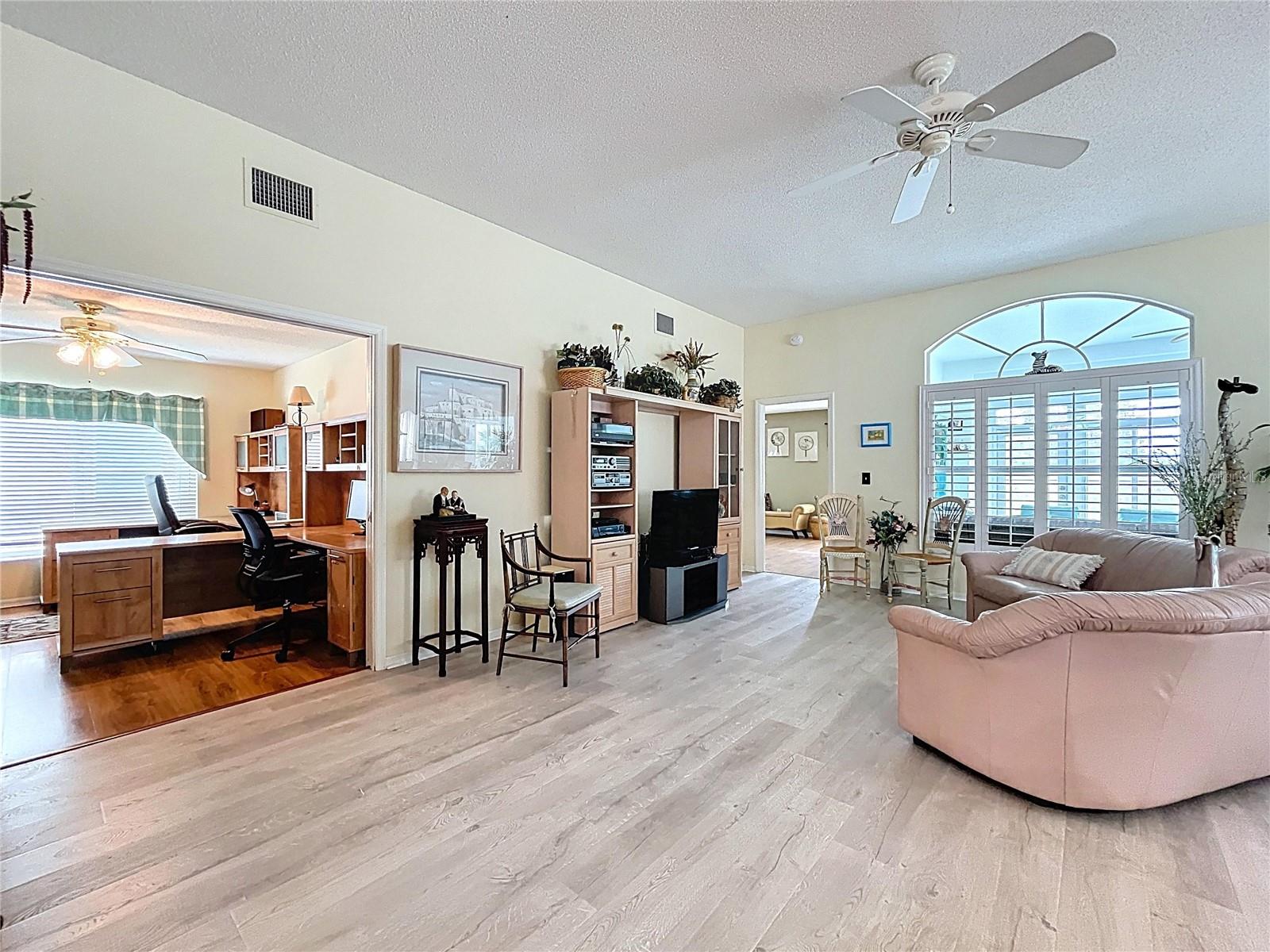 Entrance to office/den with closet