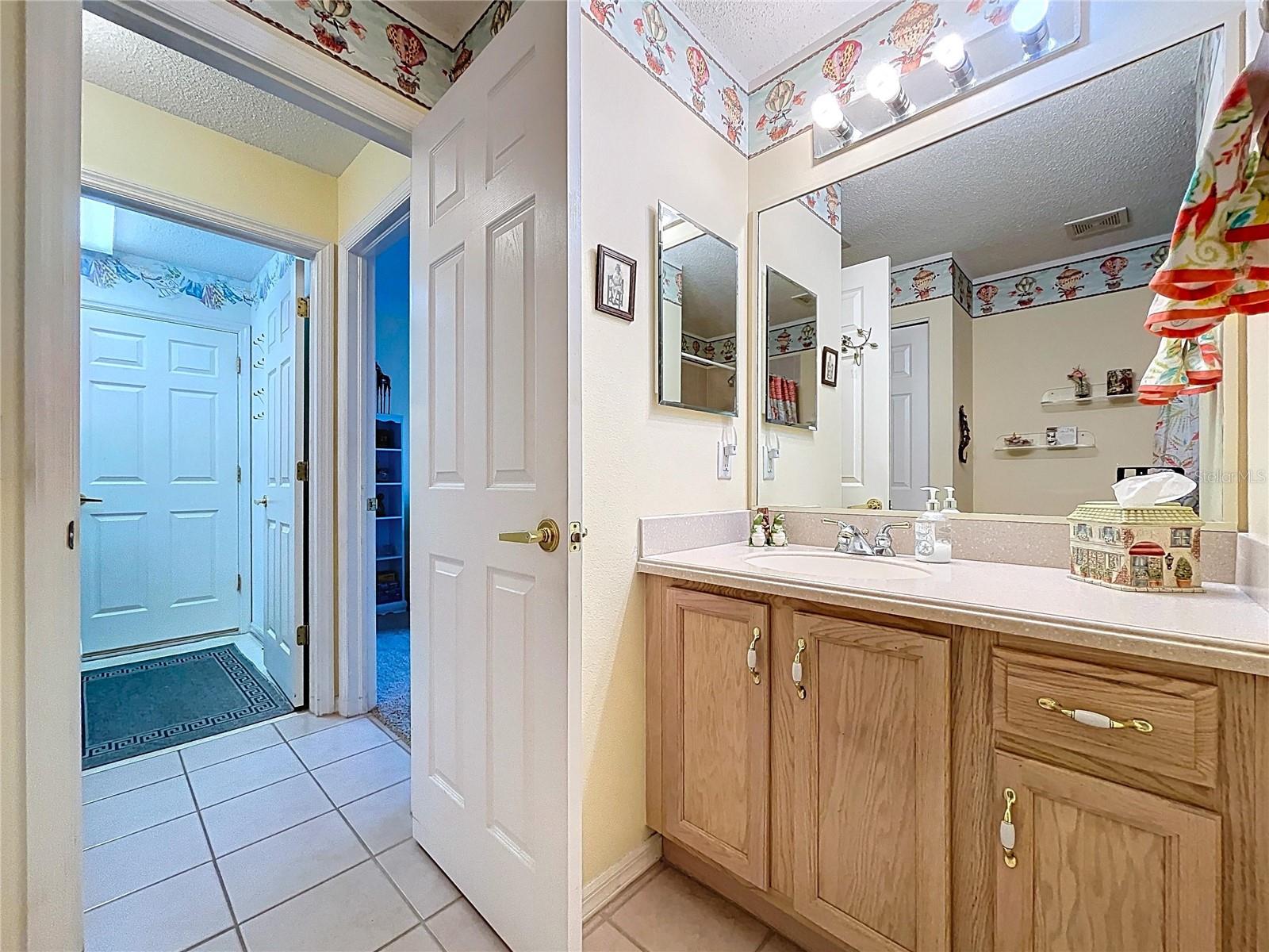 Located across from laundry room