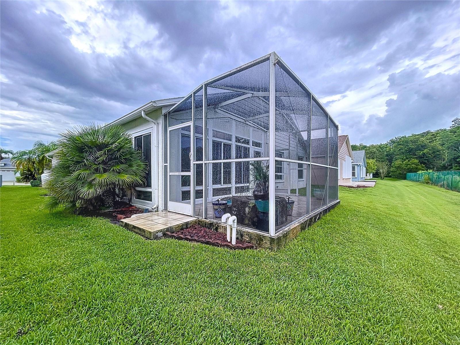 Nice size screened patio