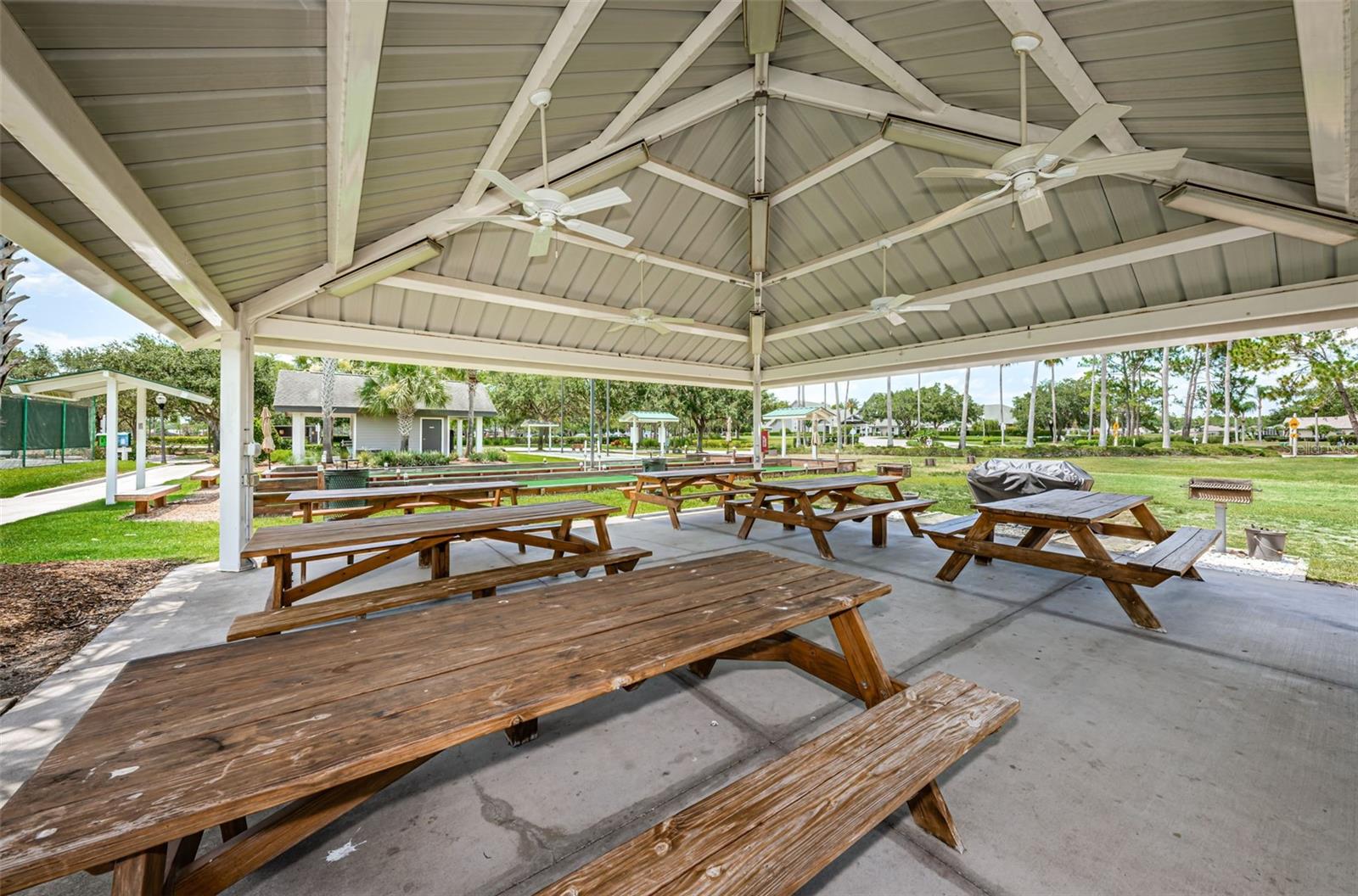 Pavillion with grills