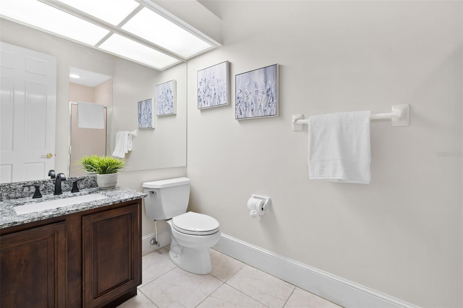 Upstairs bath next to office/bedroom