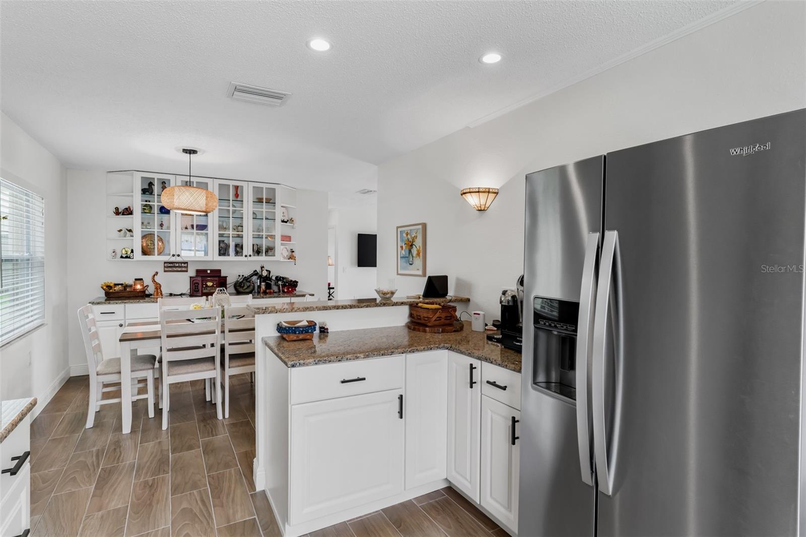 Kitchen over looking dining room