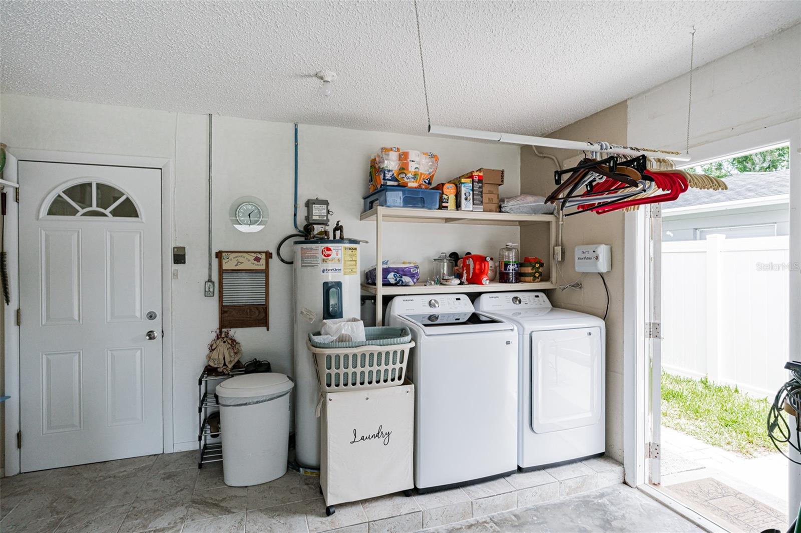 Laundry in garage