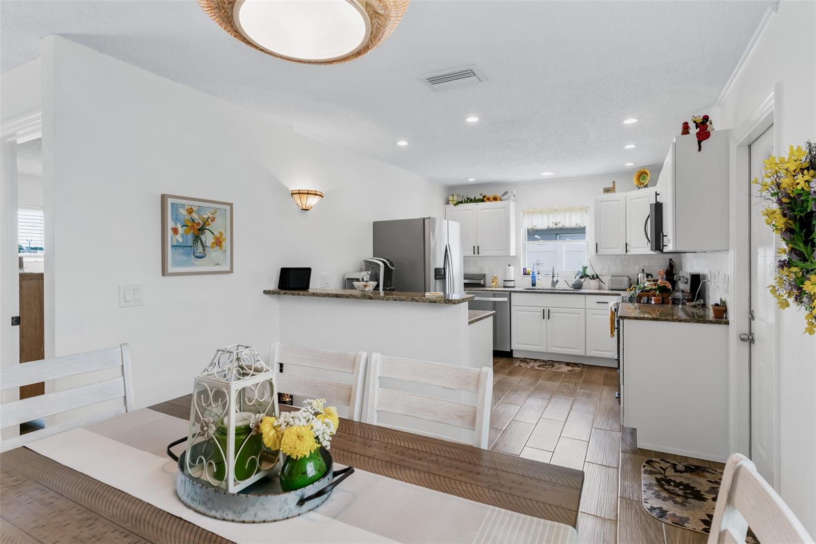 Dining and kitchen area