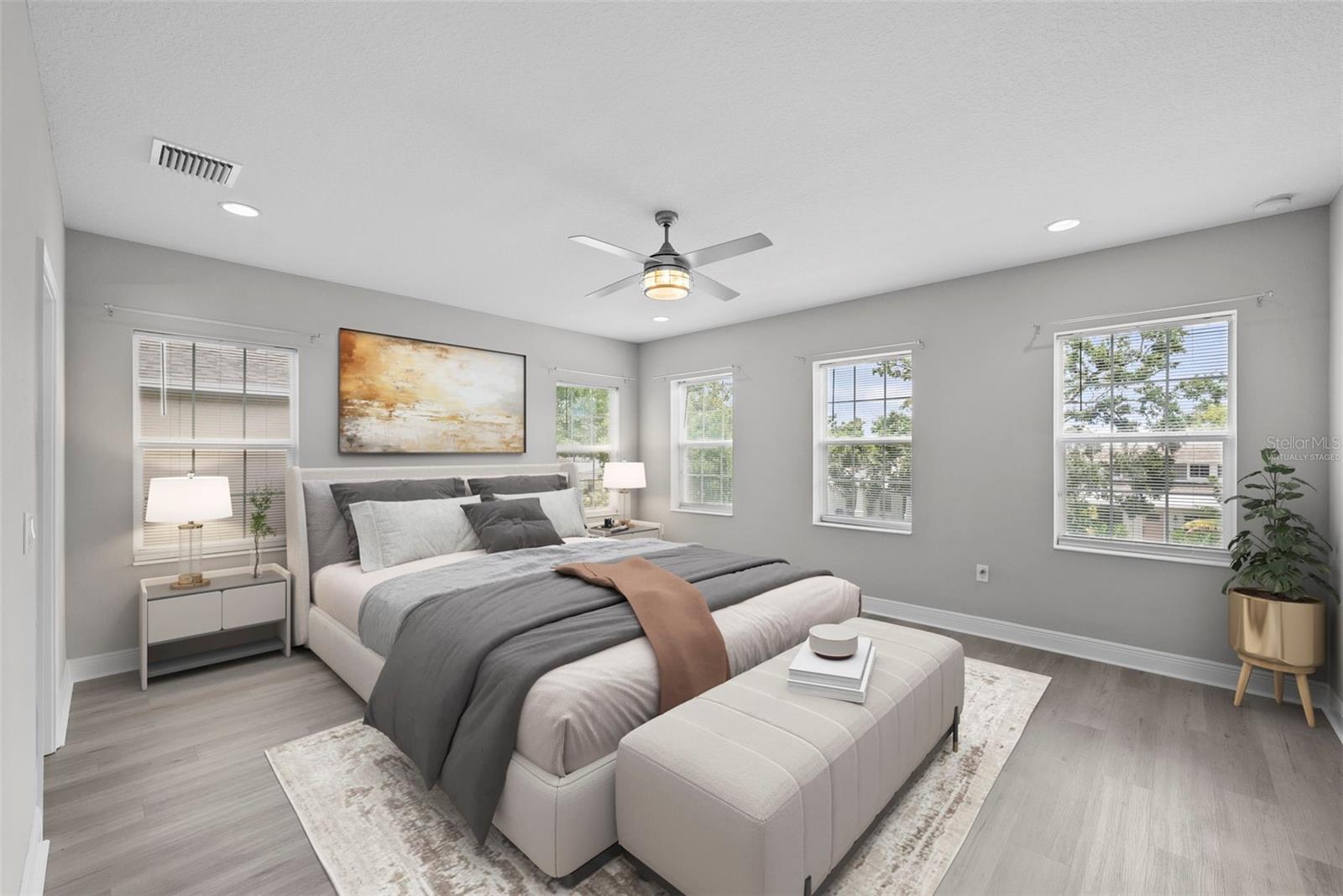 Virtually Staged - 2nd Floor Primary Bedroom, NW Corner