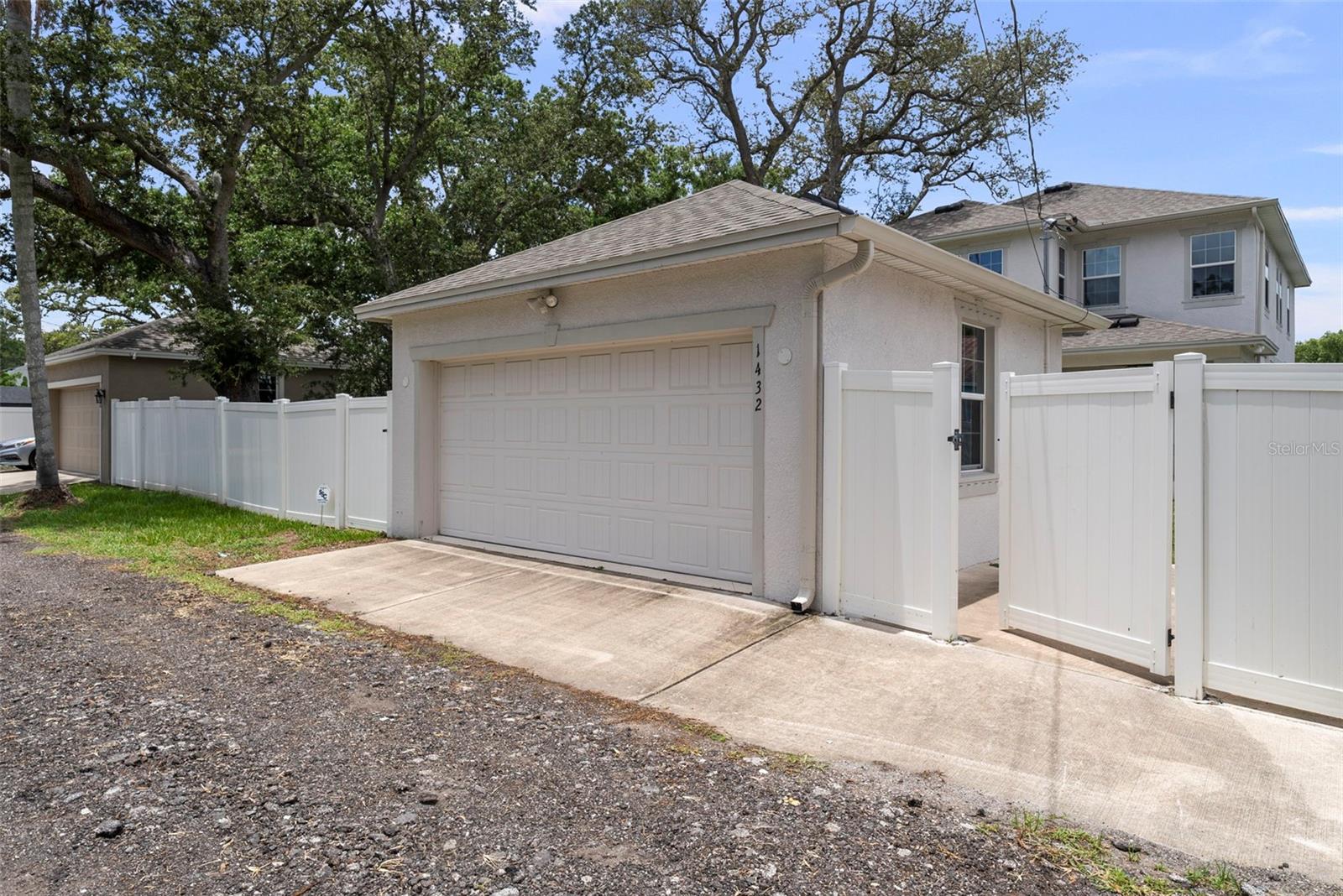 Garage with parking pads