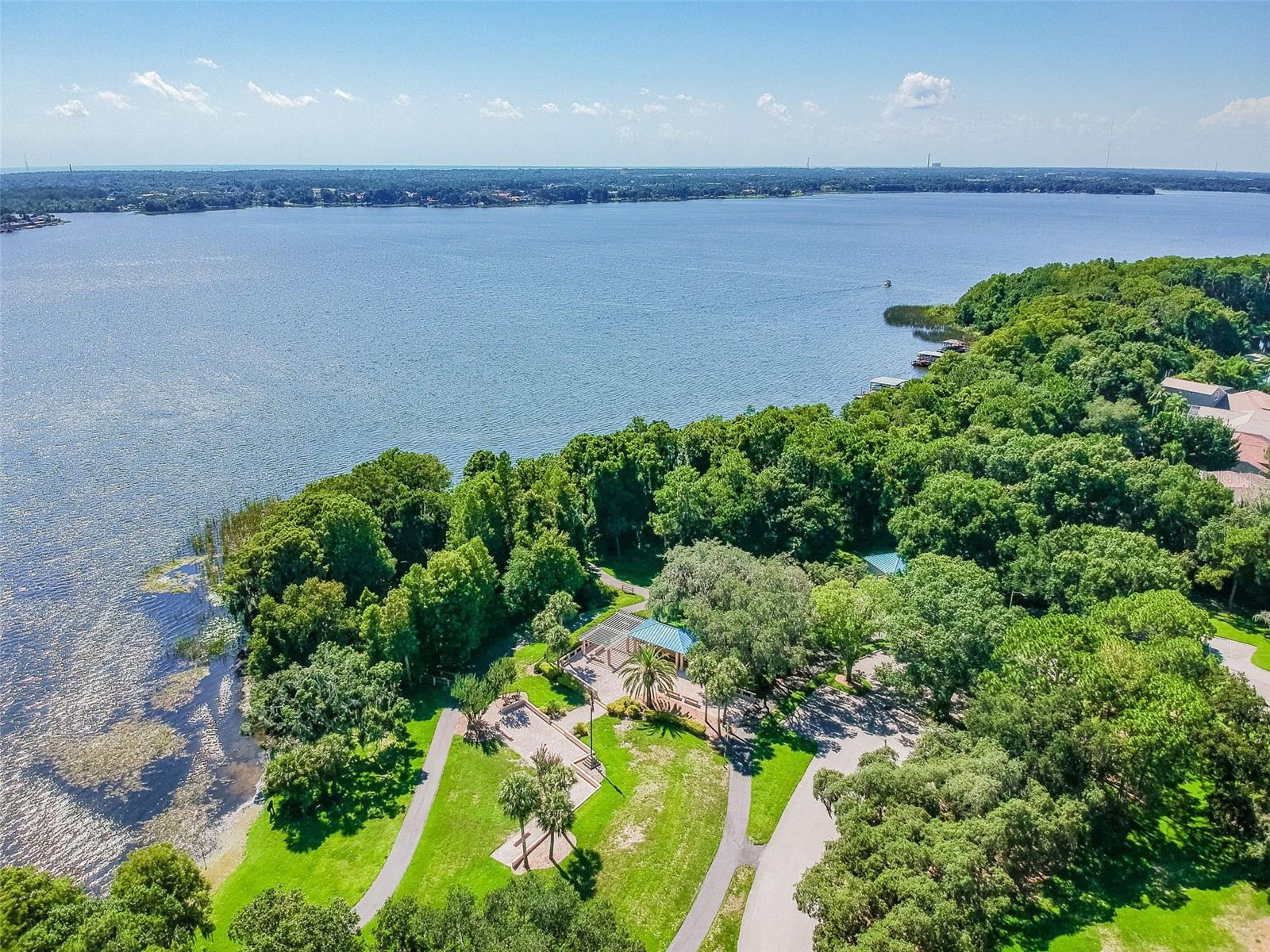Enjoy Lake Tarpon from residents-only Lansbrook Lake Front Park.