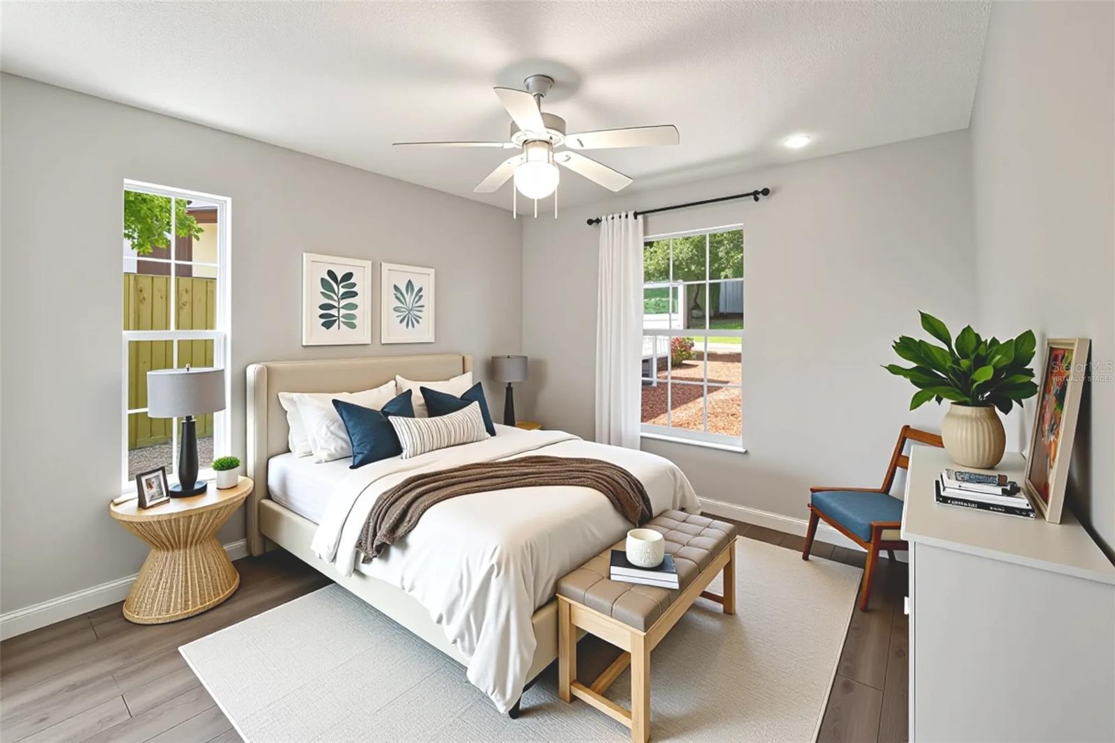 “virtually staged” 2nd bedroom