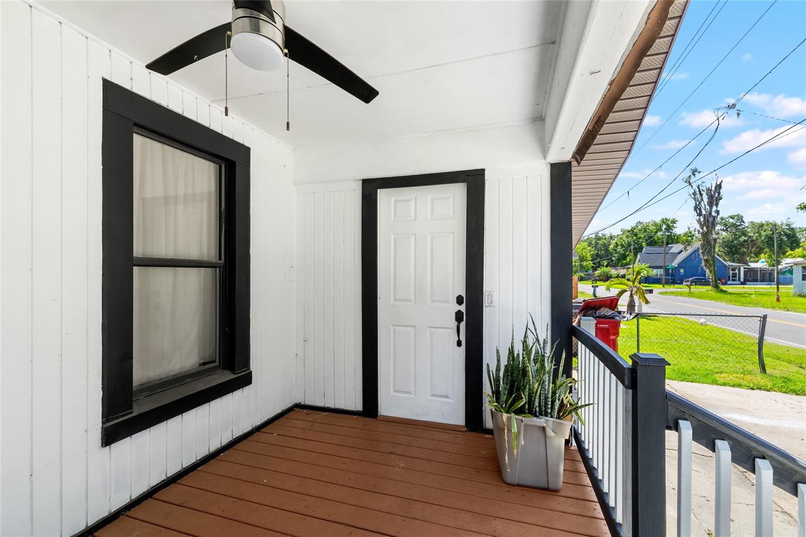garage door/front porch