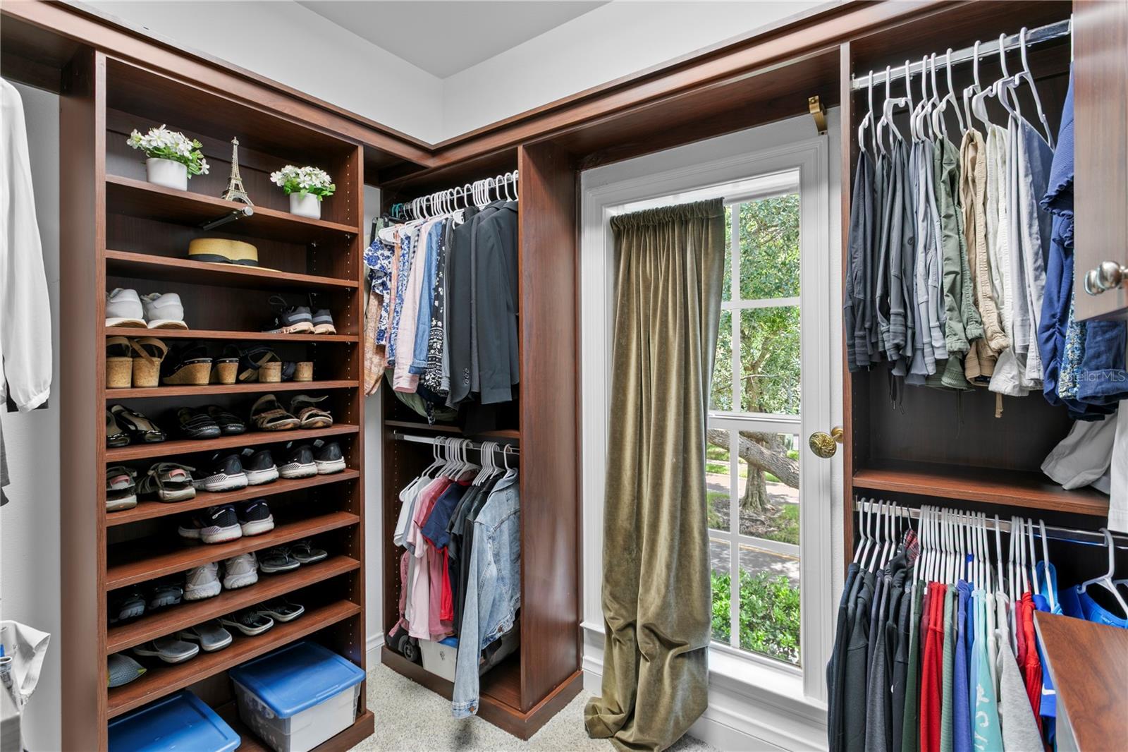 Enjoy the luxury of his-and-hers walk-in closets, thoughtfully designed for optimal organization and convenience.
