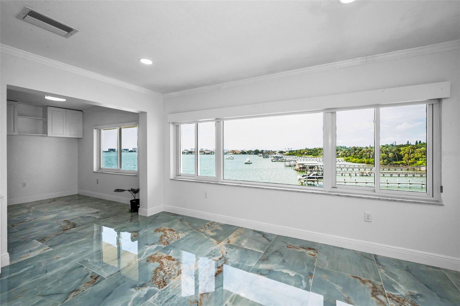 Living room and office view