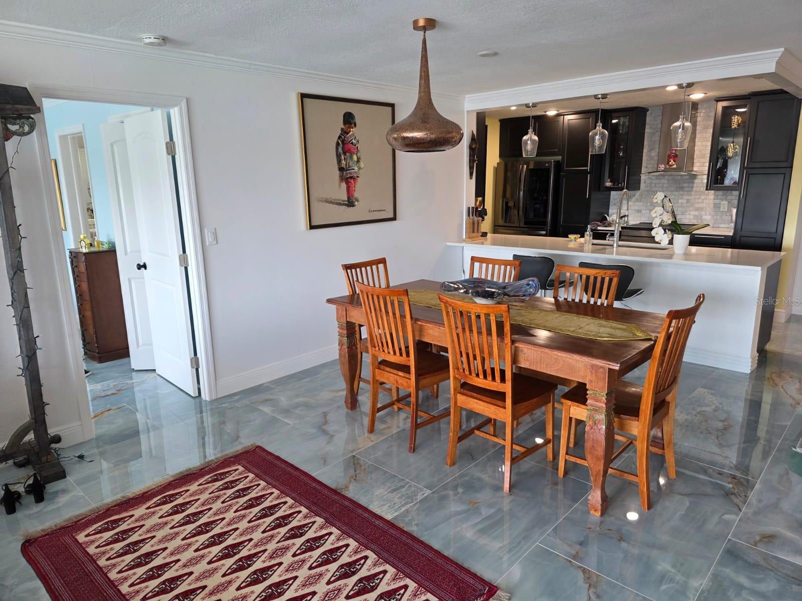 Dining area open to kitchen