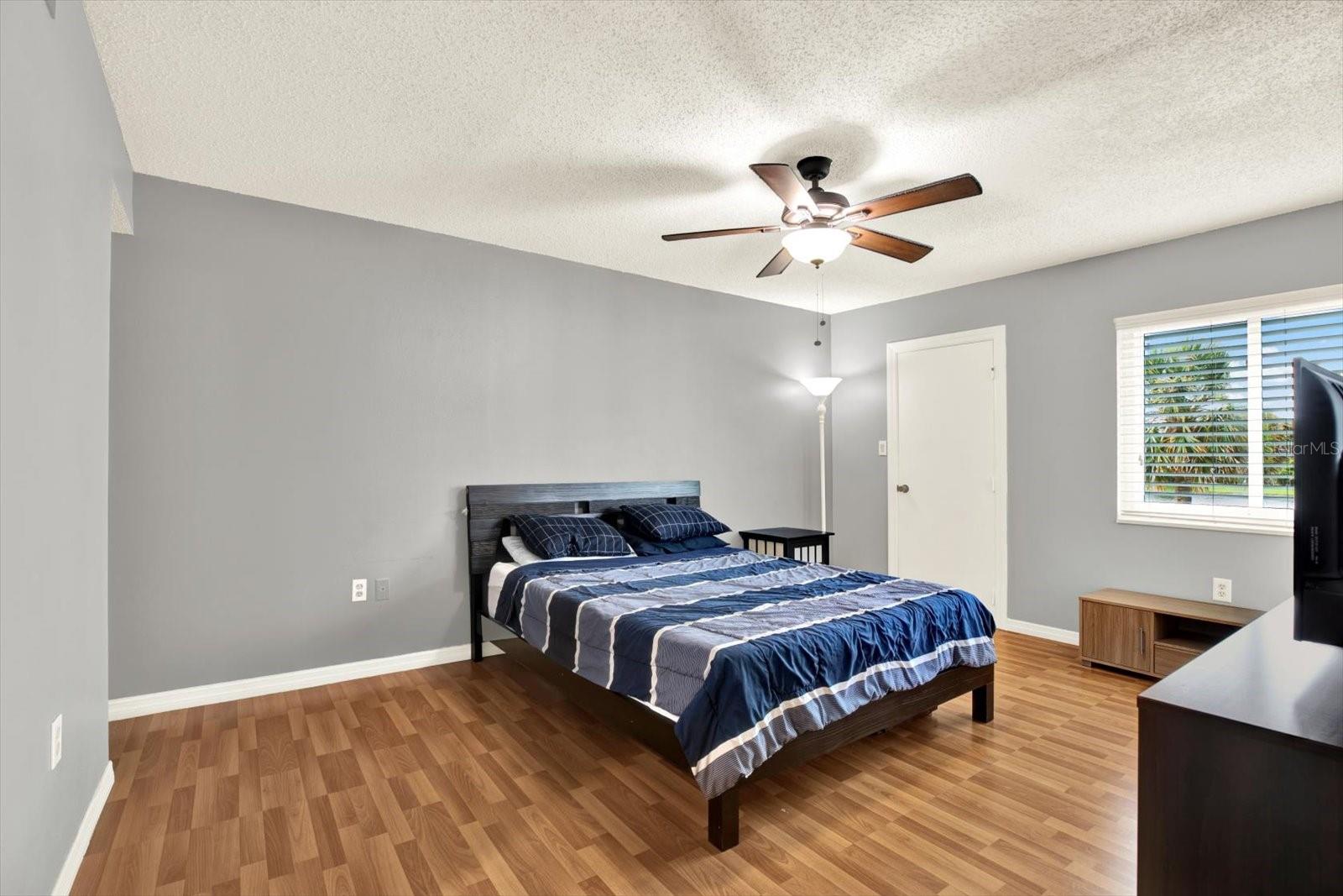 Primary bedroom from door