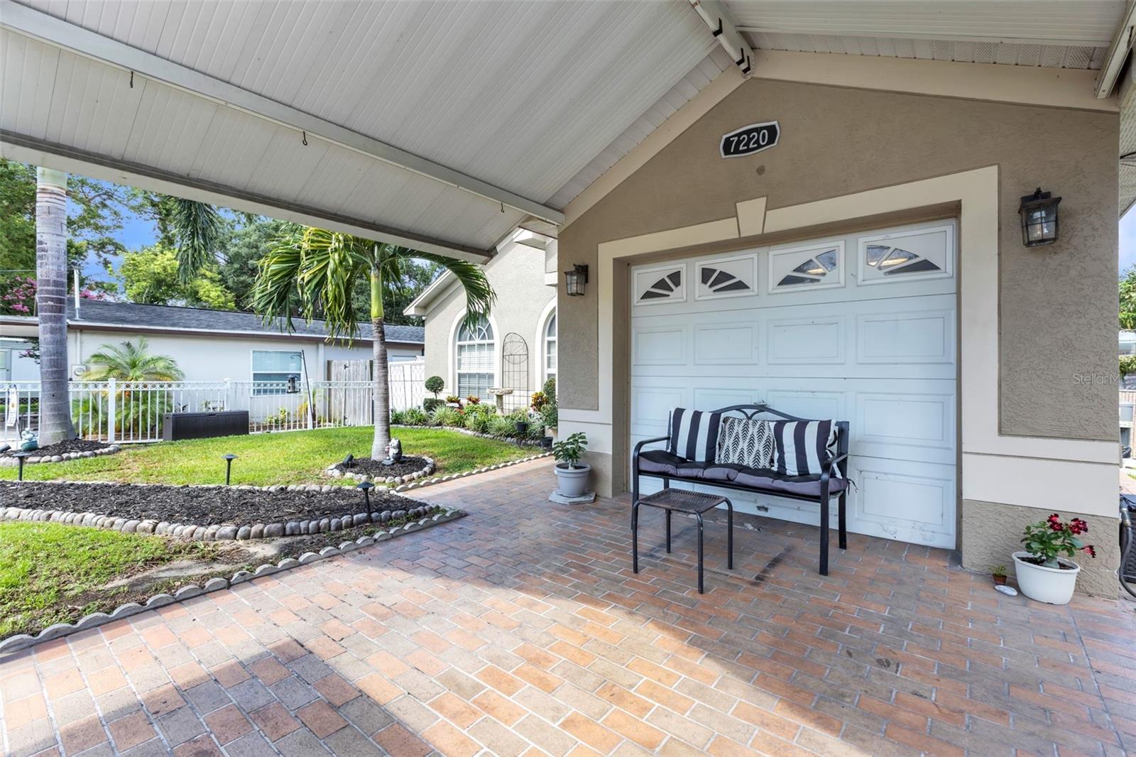 stone paved driveway