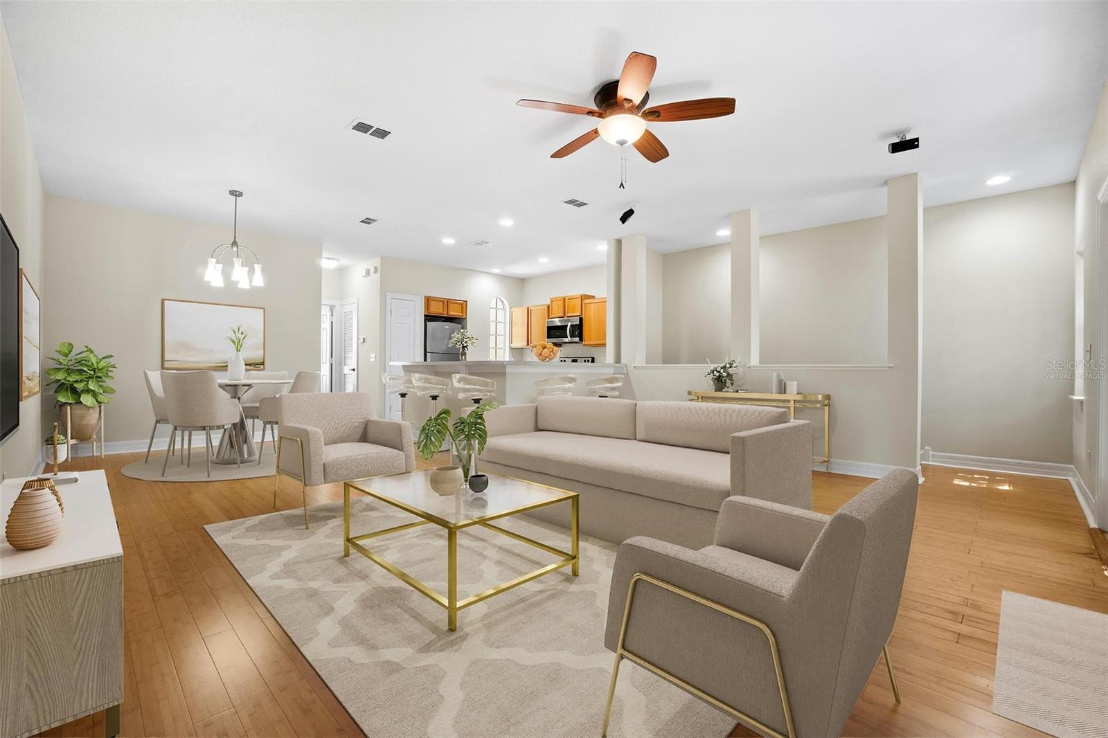 Virtually Staged Living Room