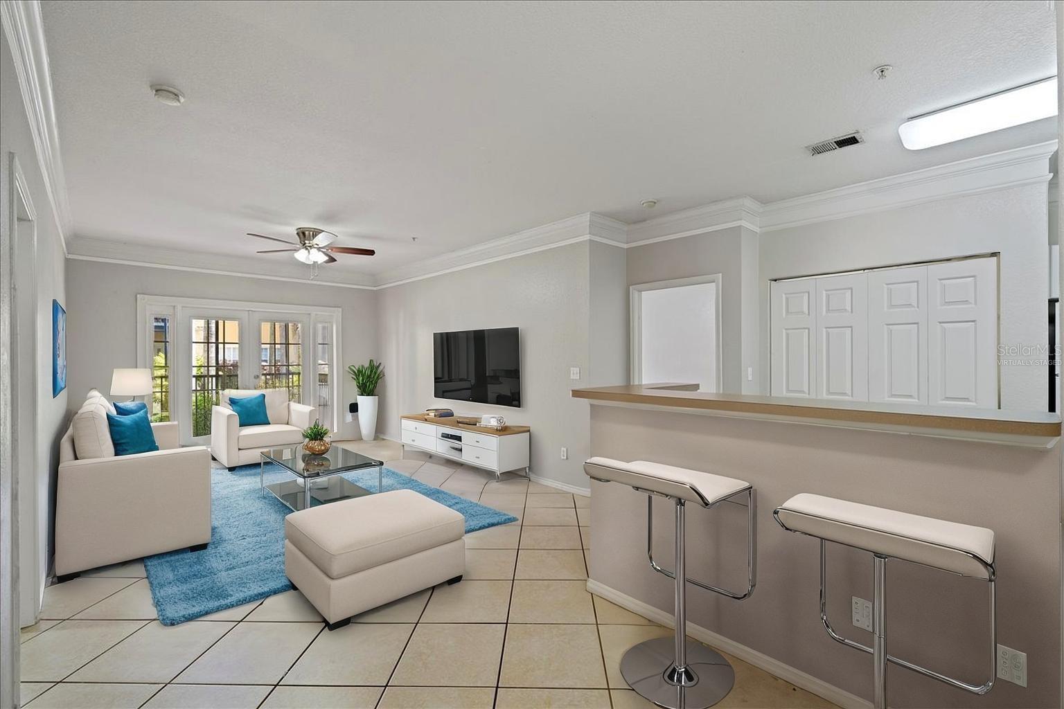 Virtually Staged Livingroom