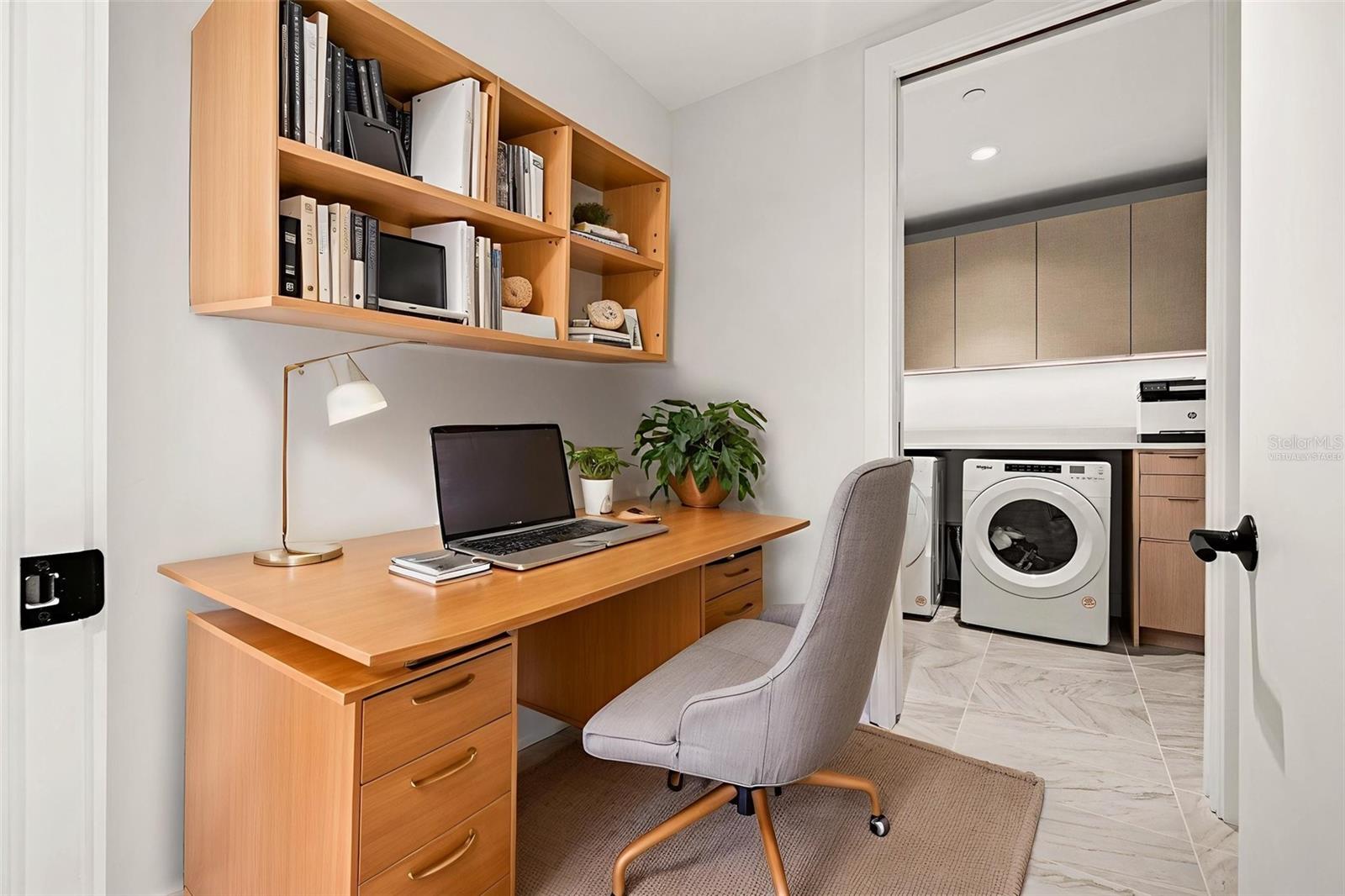 Indoor Mudroom/Laundry Room Virtually Staged