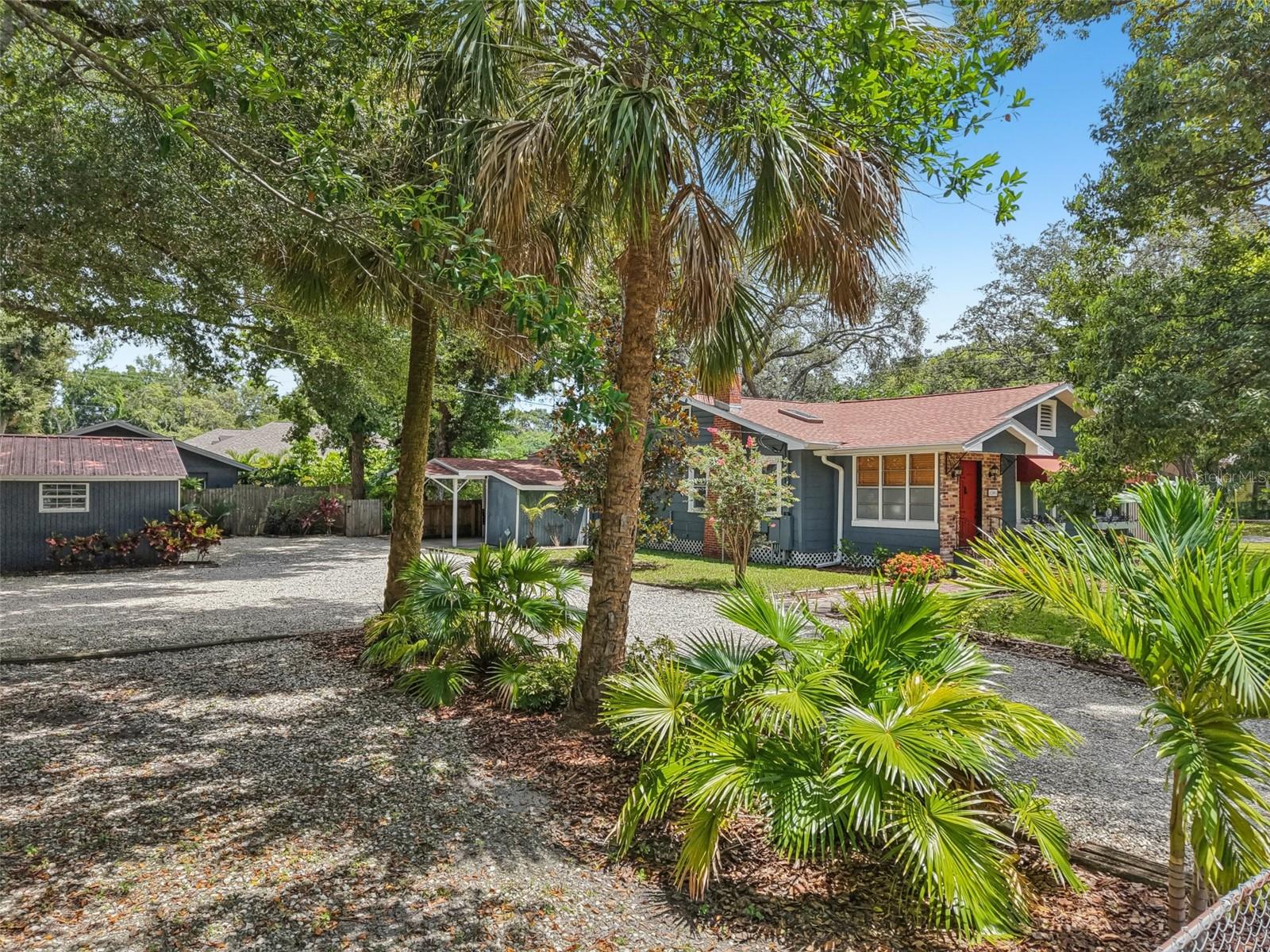 Driveway with additional parking wide