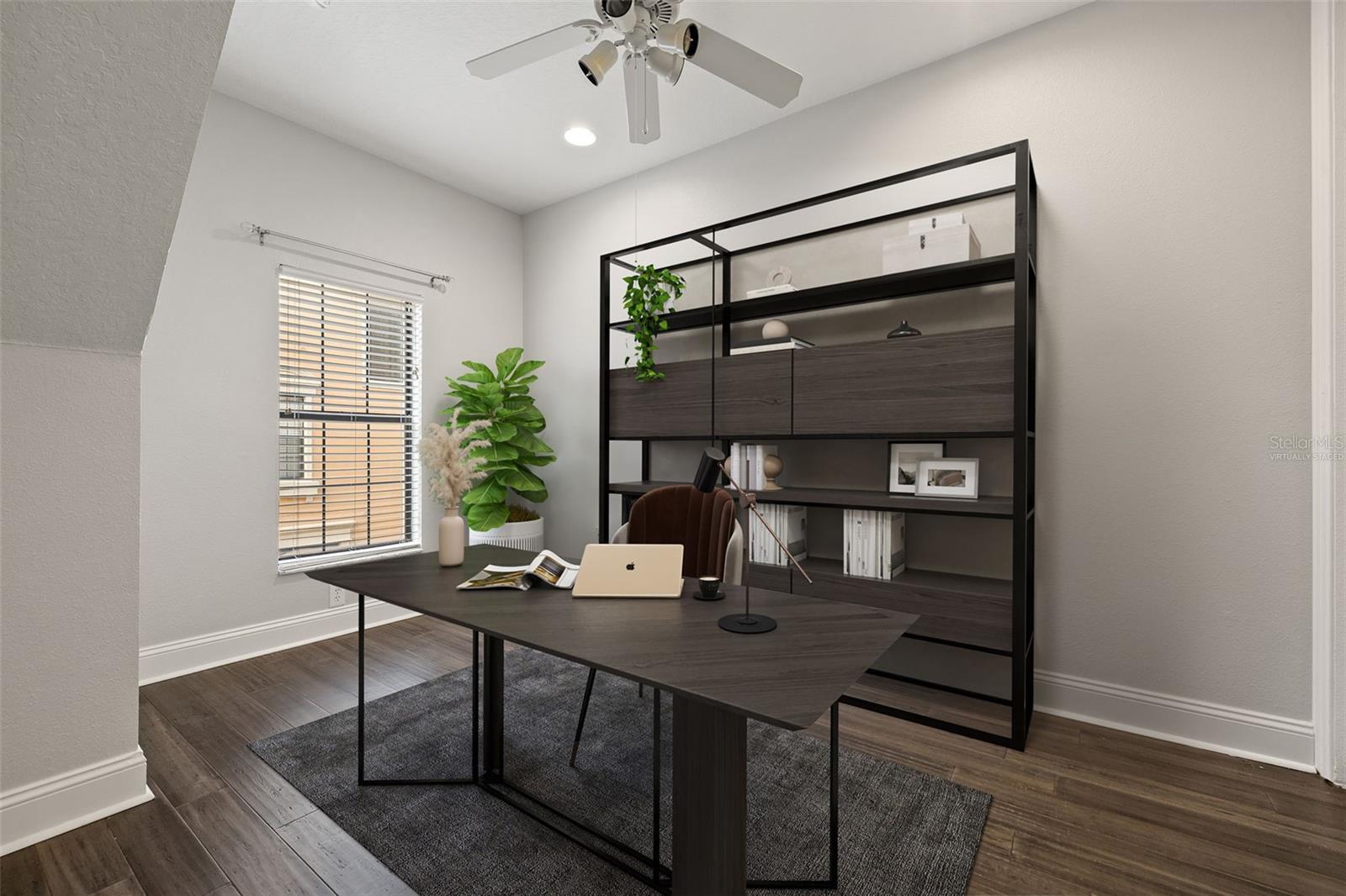 Virtually staged second bedroom