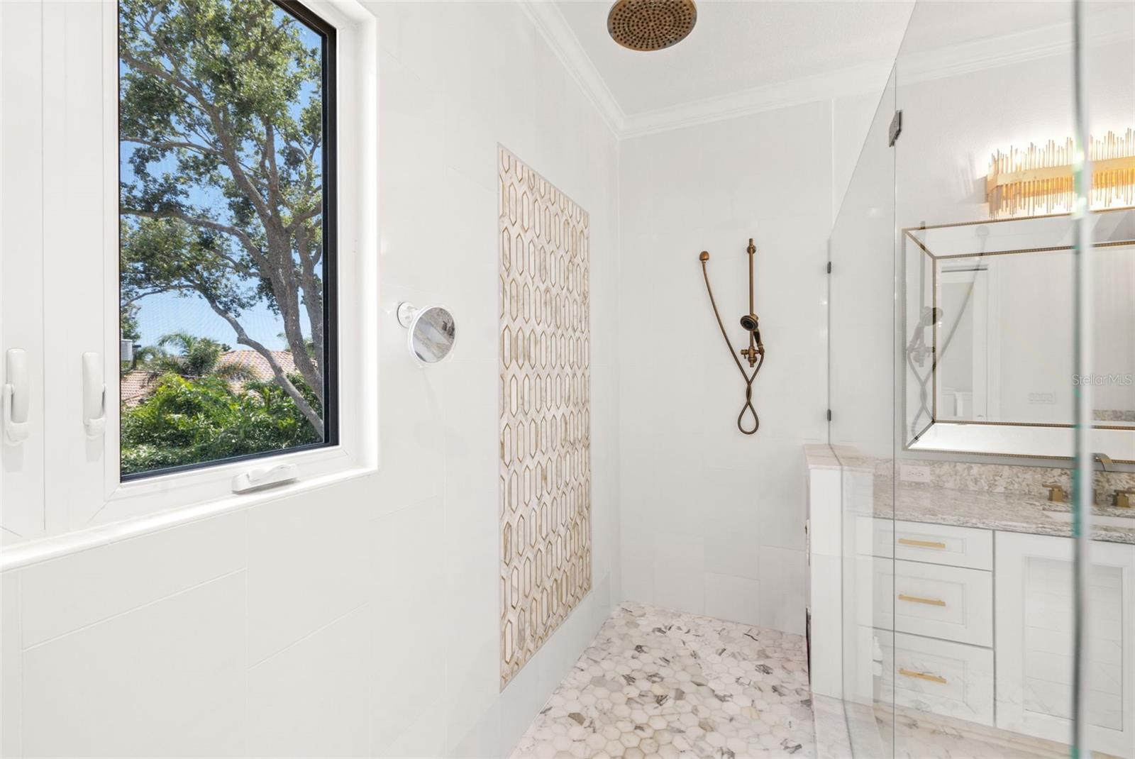 Large walk-in shower