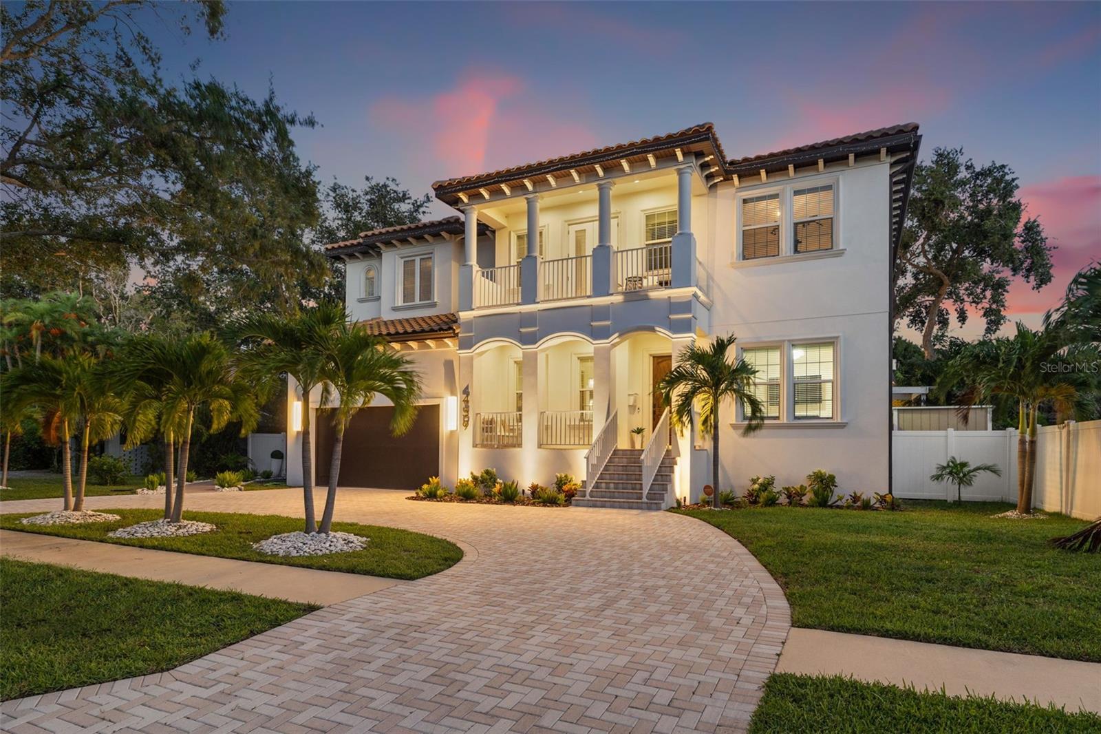 Lush landscaping throughout