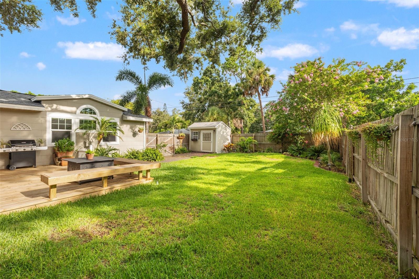Private backyard
