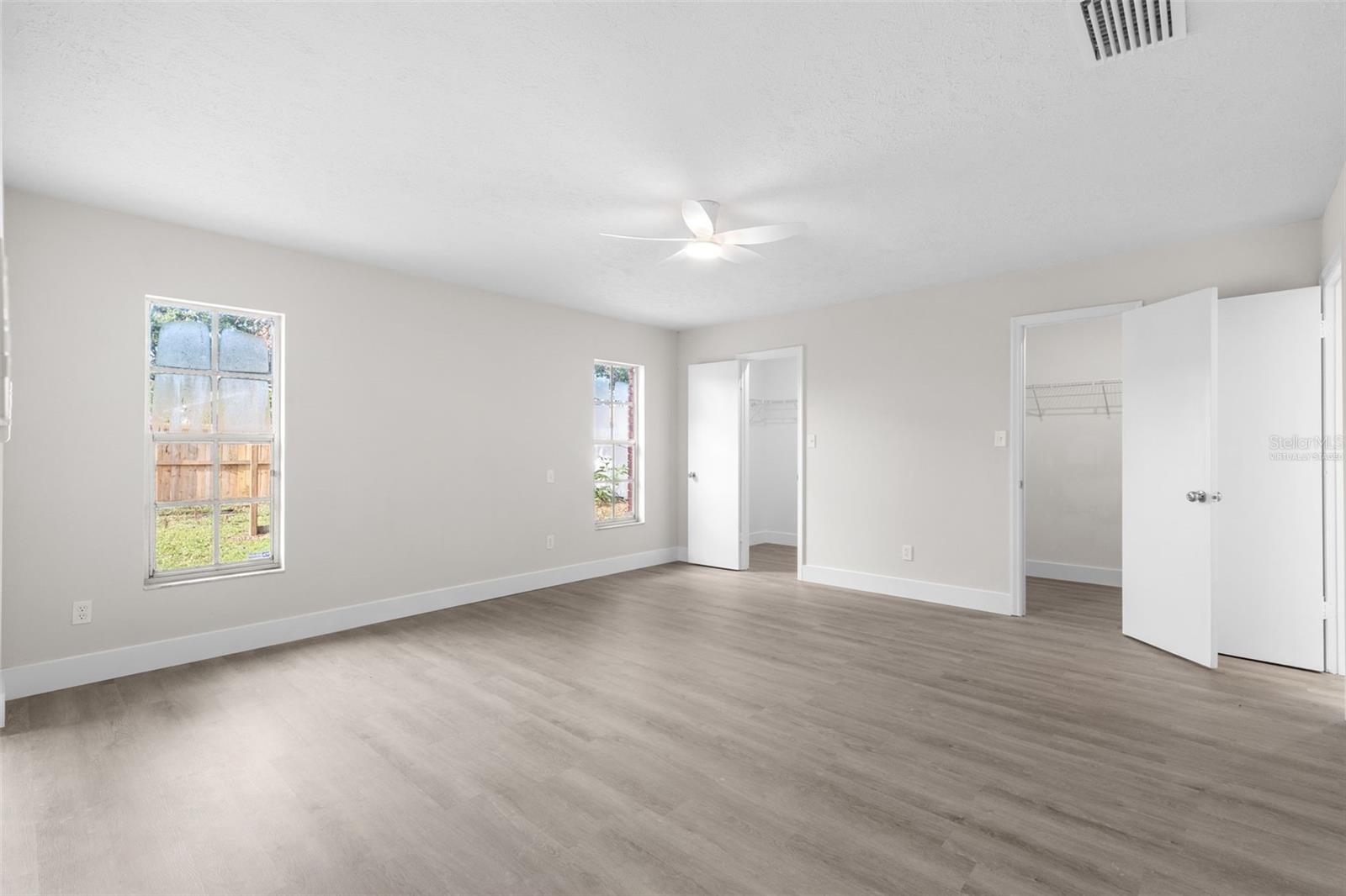 Dual Walk-in Closets: Virtually Staged