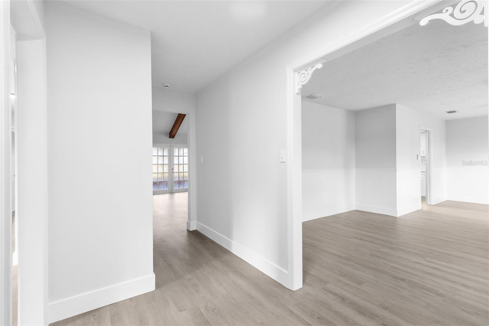 Entryway into Dining room/Living room One