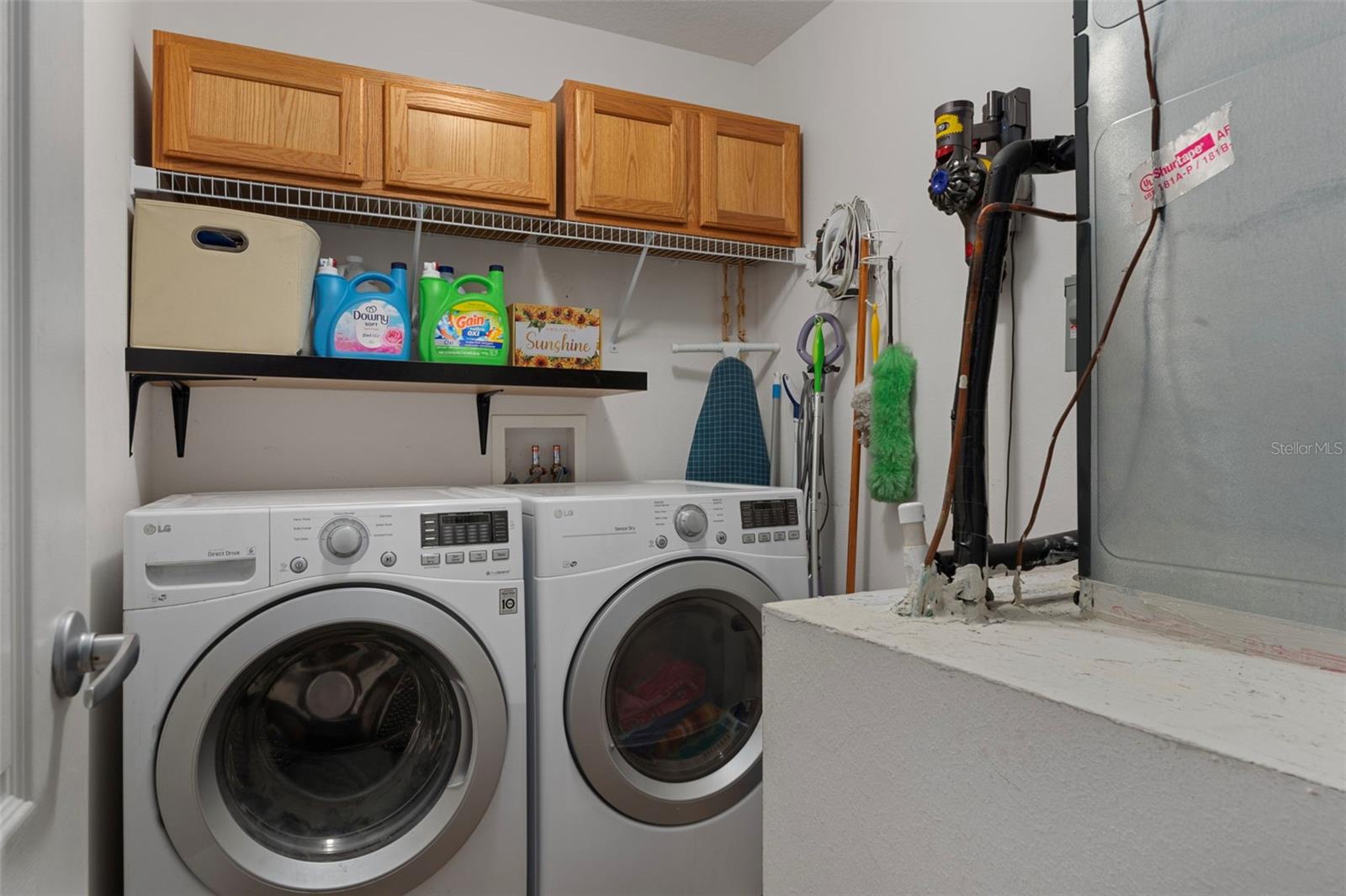 There is an inside utility room on the first floor of the home