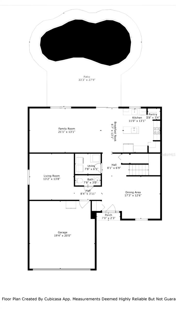 Floor  Plan of the first floor of the home