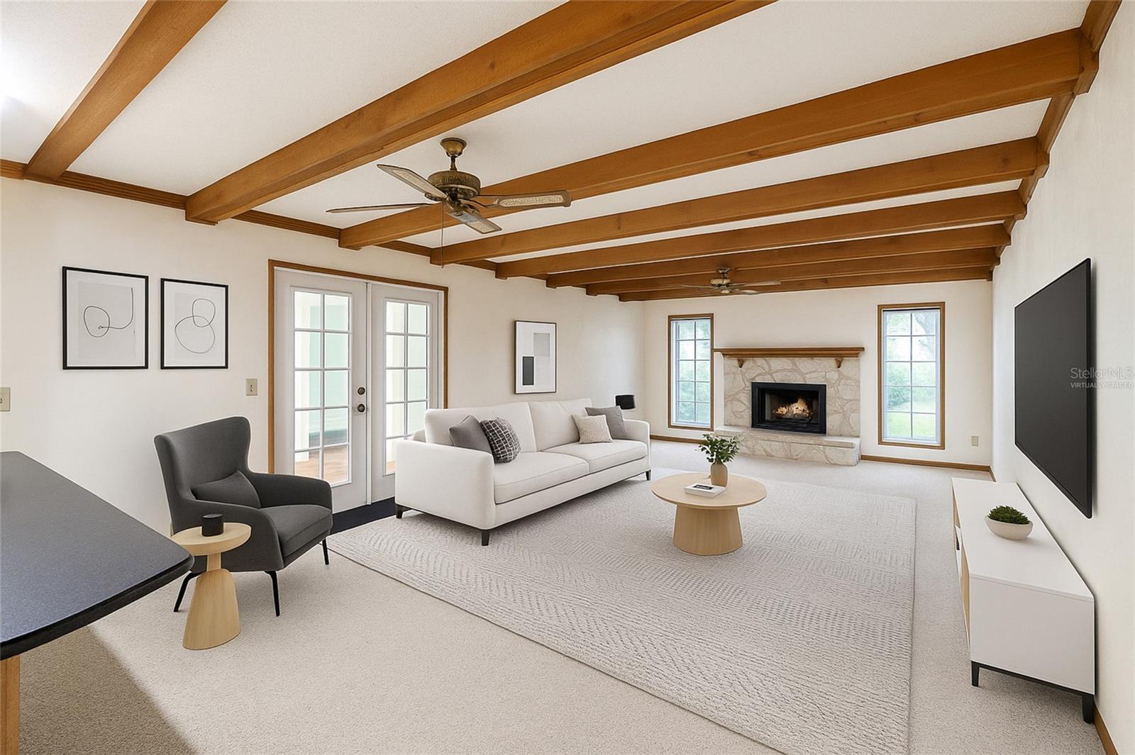 virtually staged Family Room