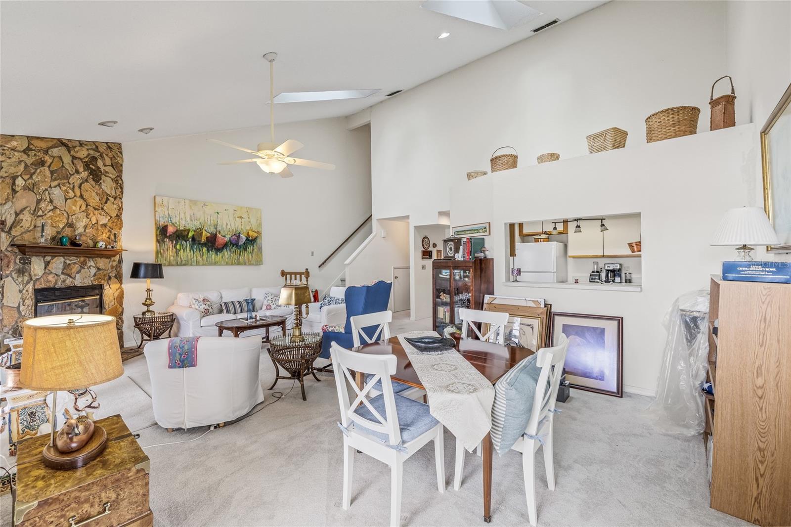 Living, dining and kitchen