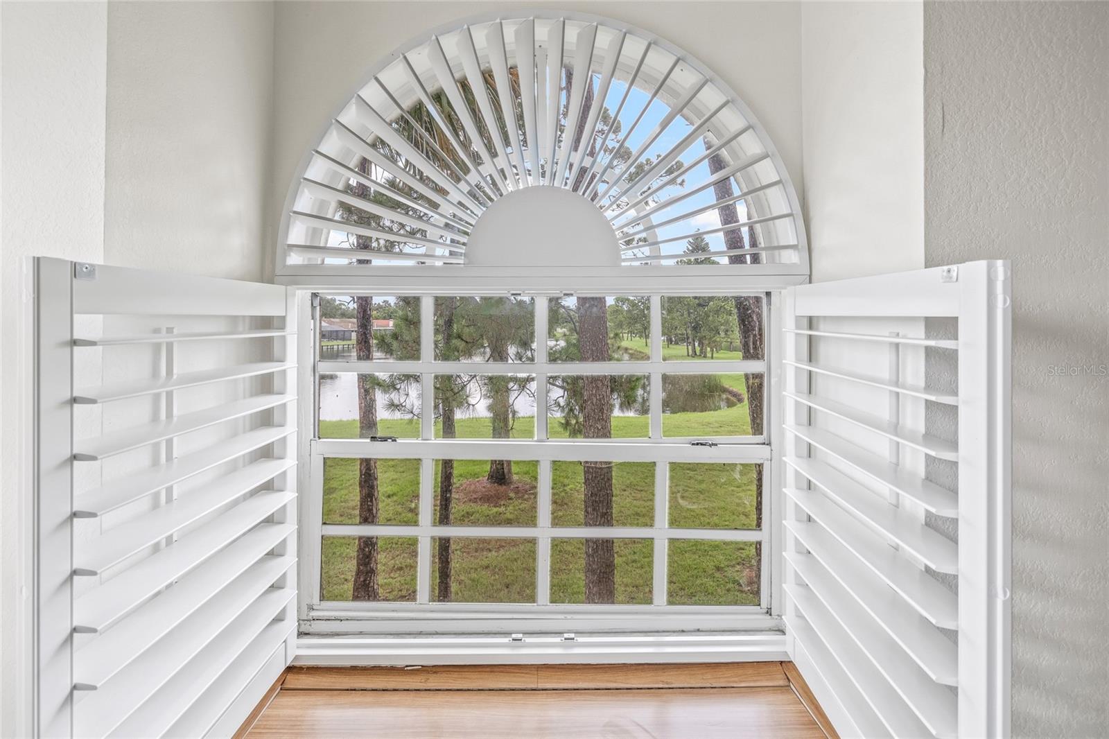 Open up the Plantation Shutters in the primary for and WOW!