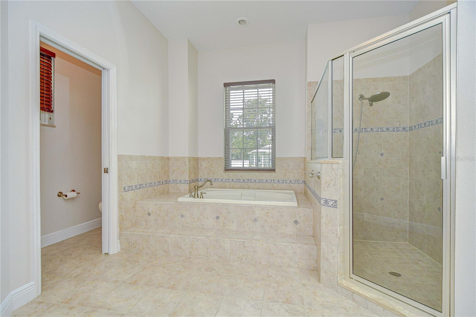 Soaking tub and shower!