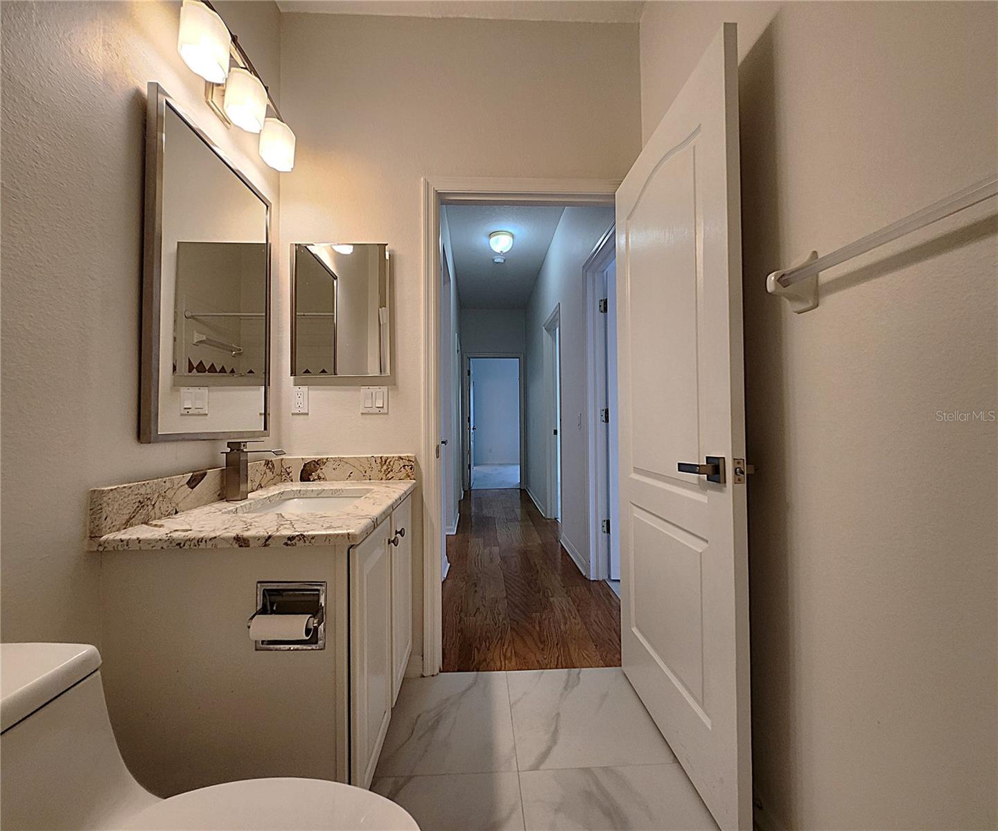Guest Bathroom #2: Bathtub, Tiled Shower, Granite Countertop, Medicine Cabinet