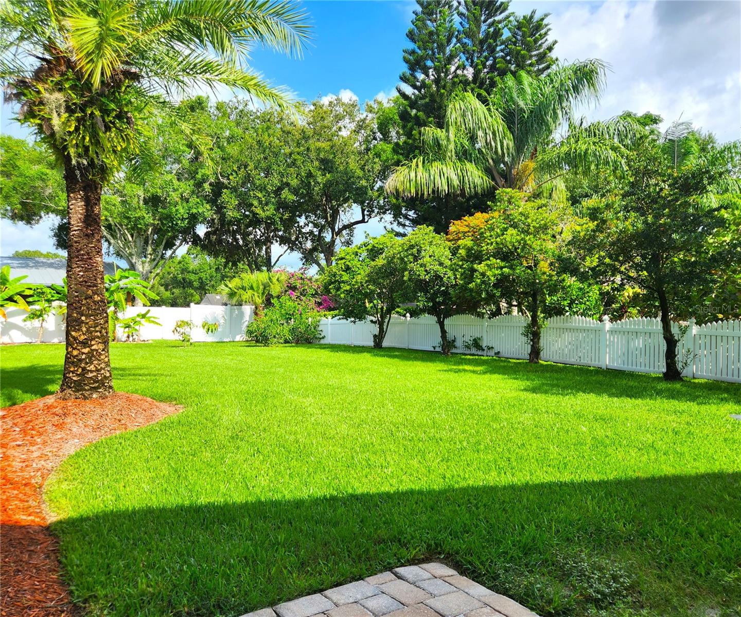 Fully Fenced-In, St. Augustine grass, irrigation front & back, new mulch, manicured lawn