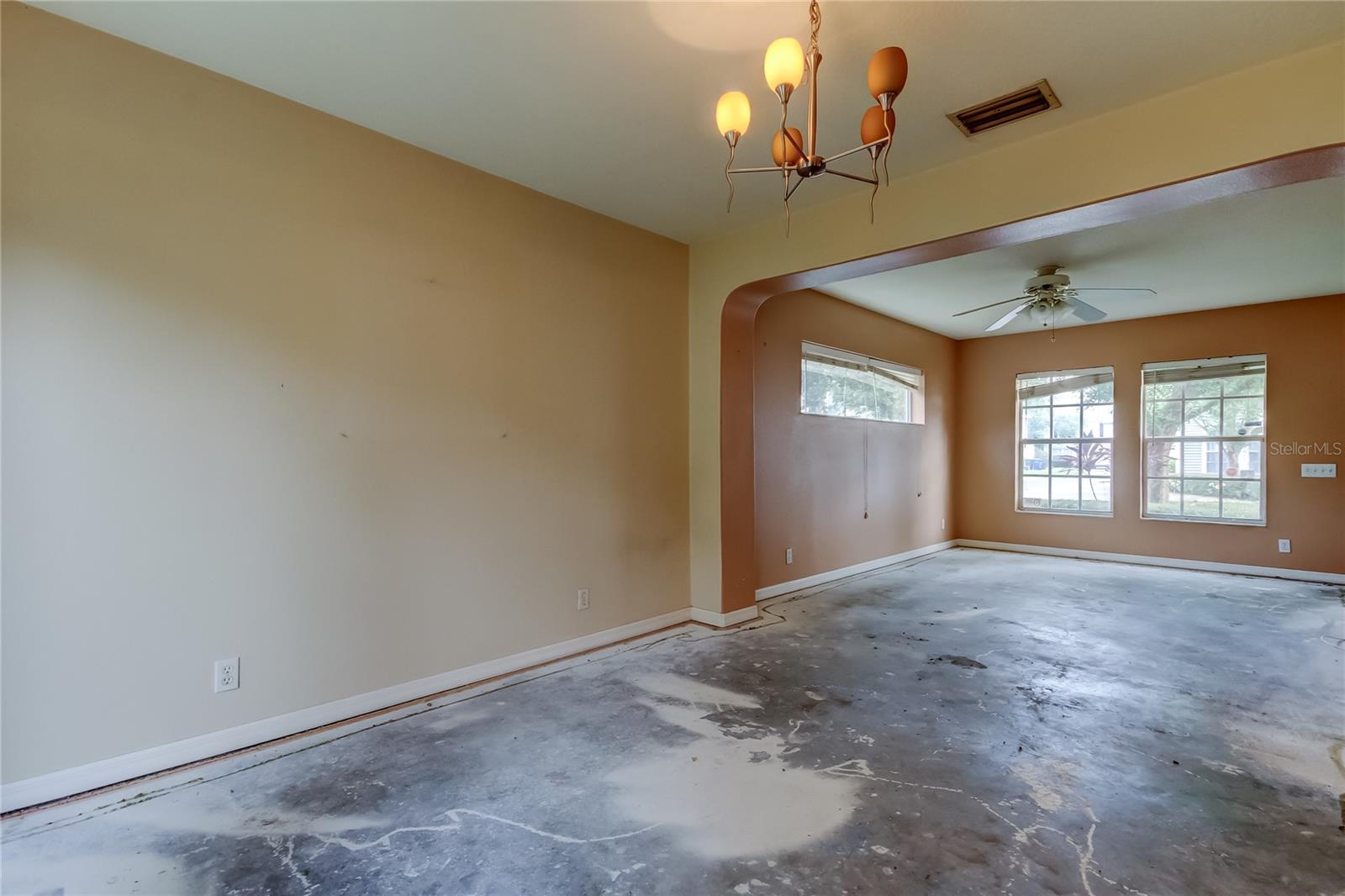 Dining and living room