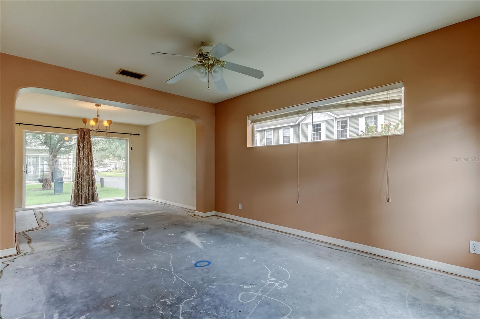 Downstairs living and dining