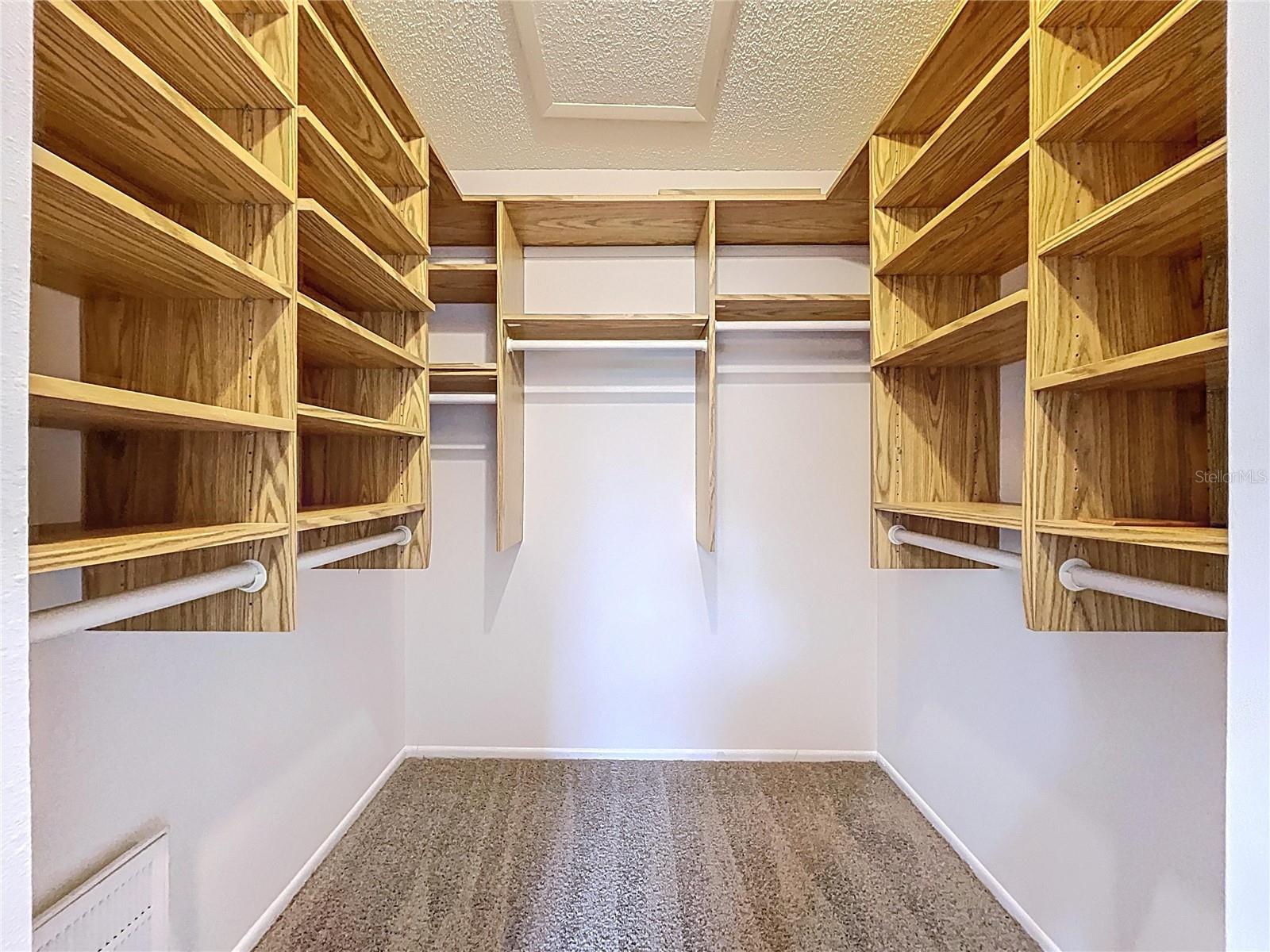 Oversized custom walk-in closet in owner's suite!