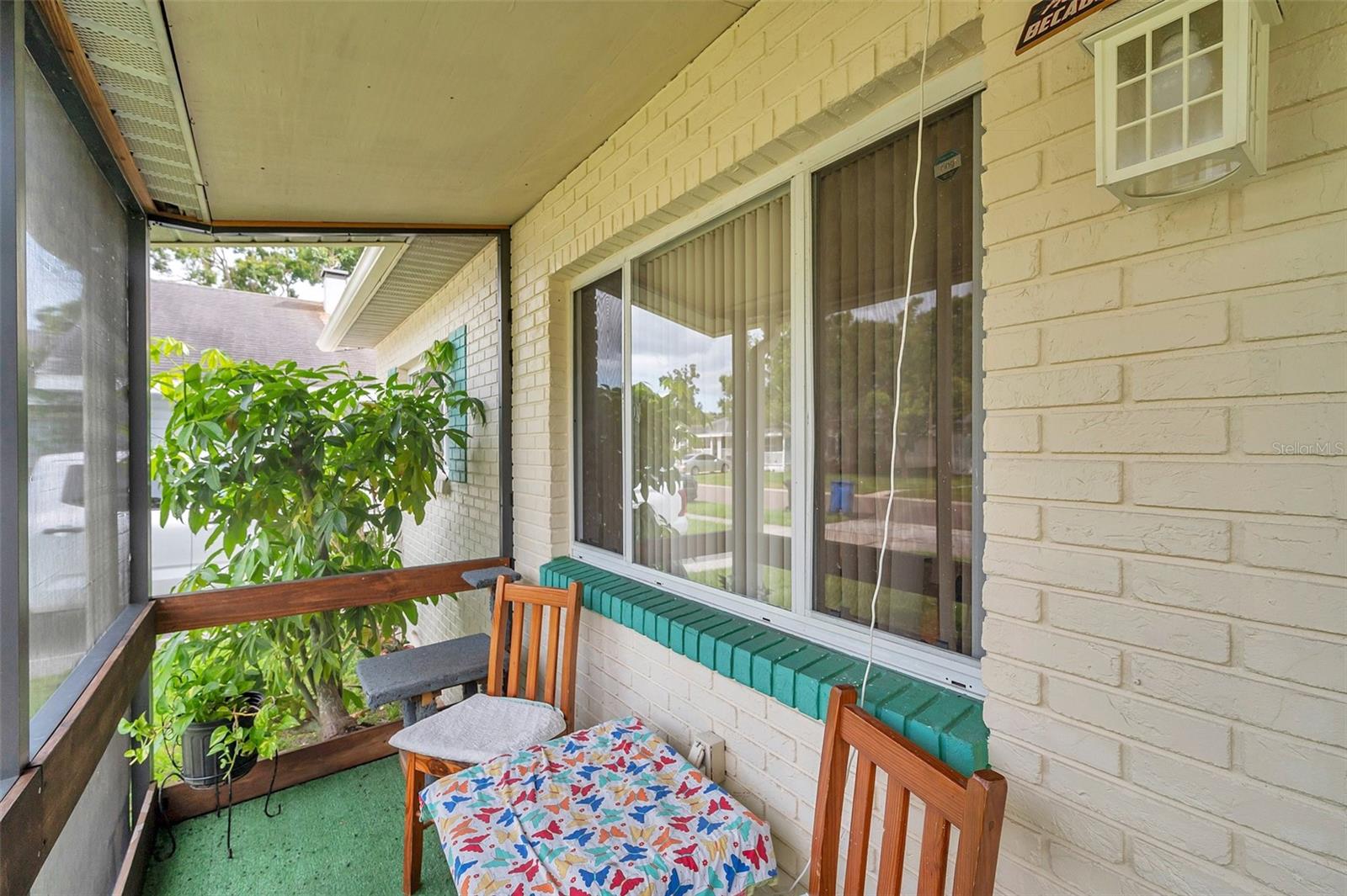 Screened front porch
