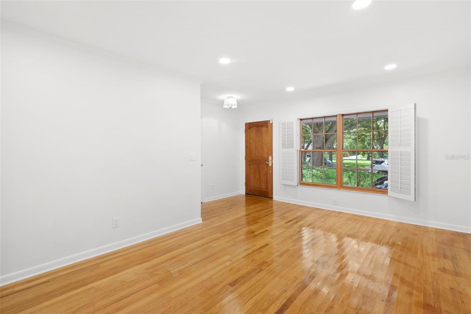 Front entry into living room