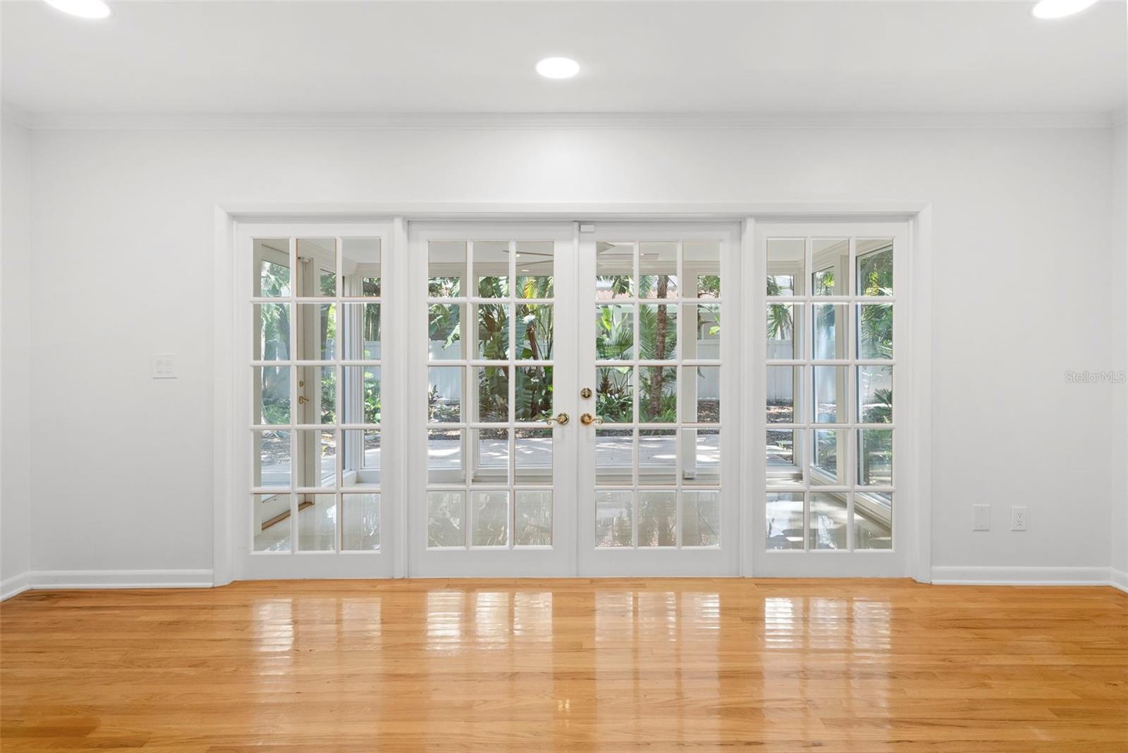 Family room w/ french doors