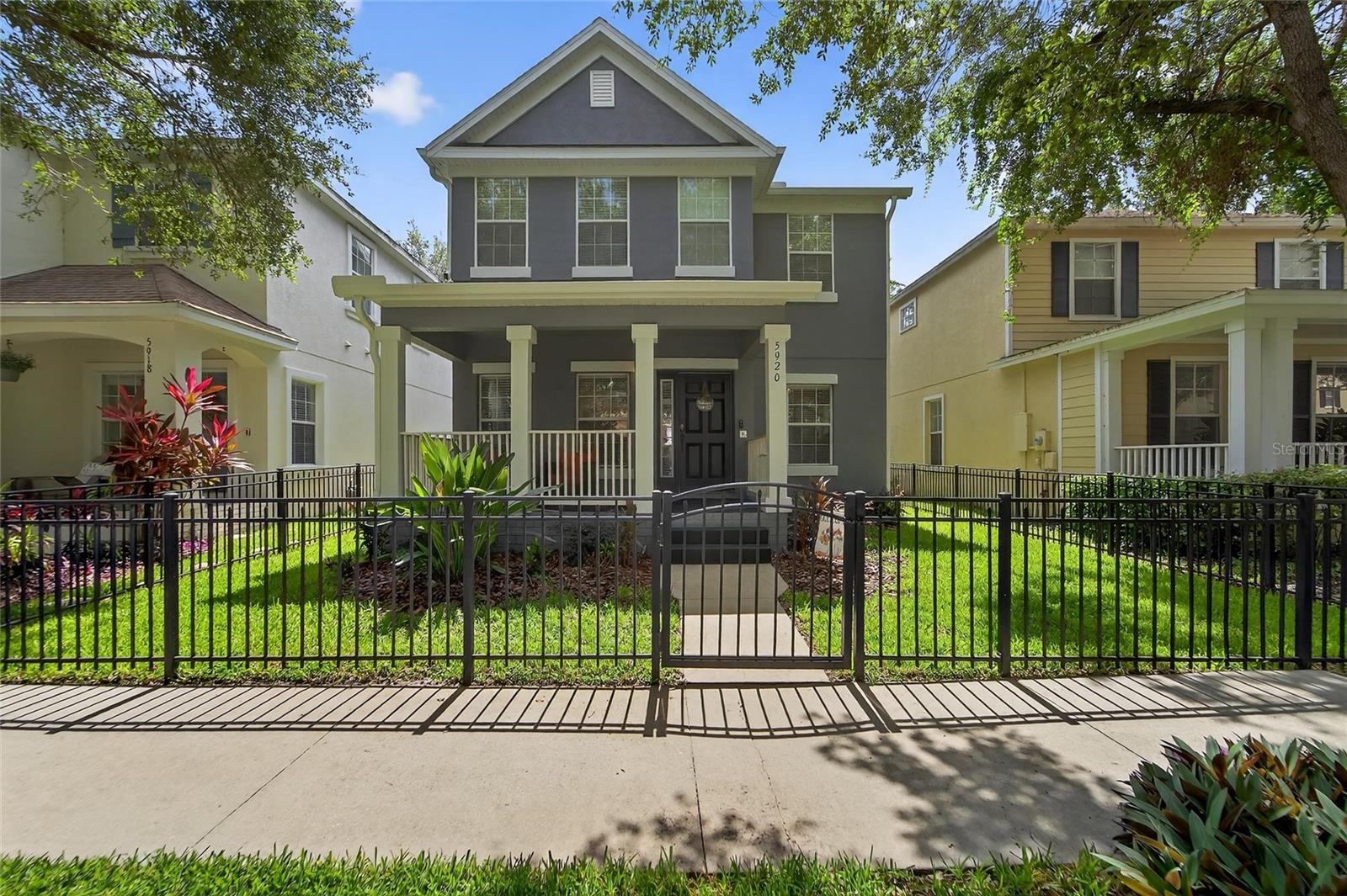 Fully Fenced, well kept landscaping, beautiful front porch, new fresh exterior paint, new roof new gutters!