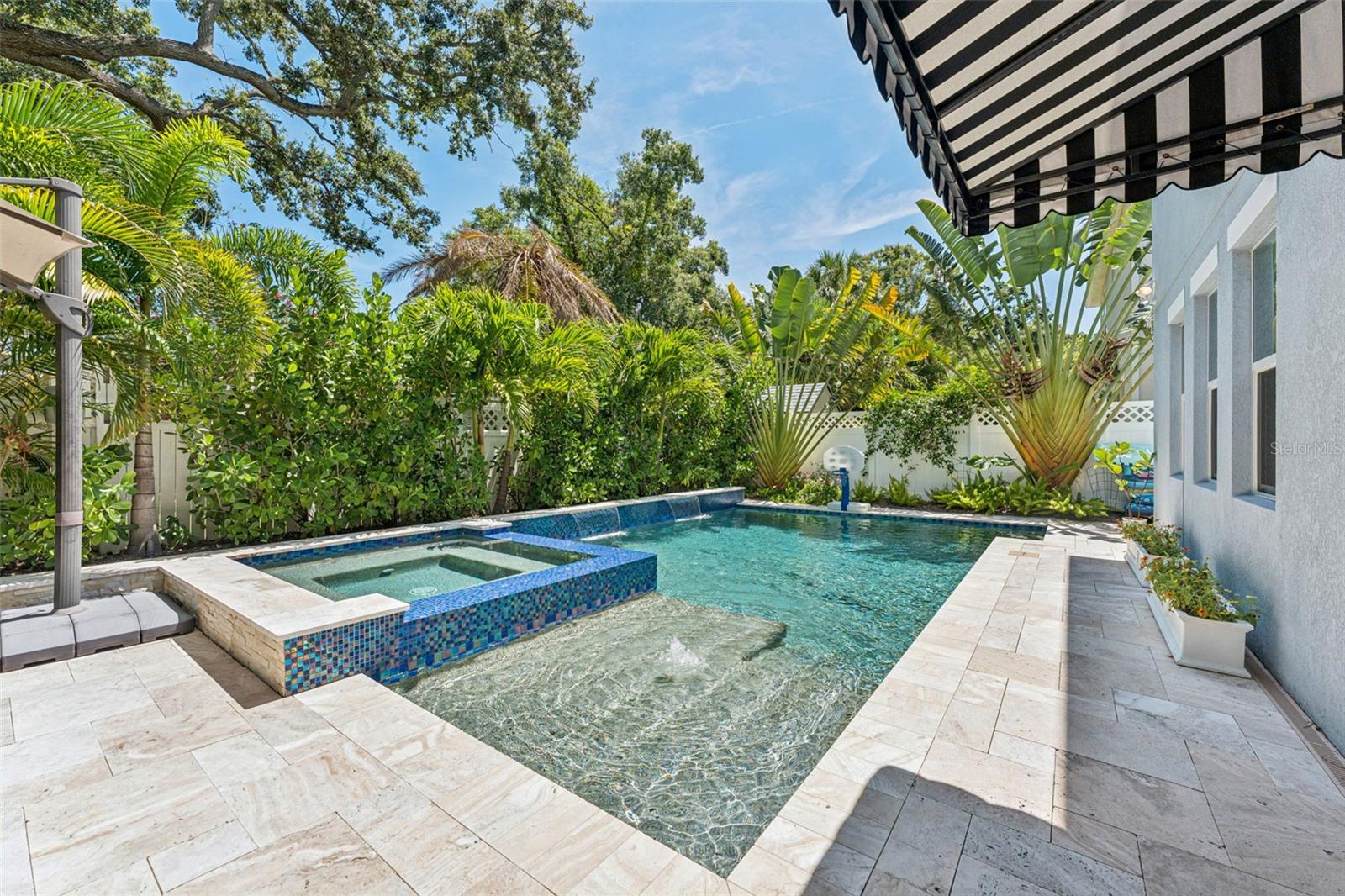 Custom Pool with spa
