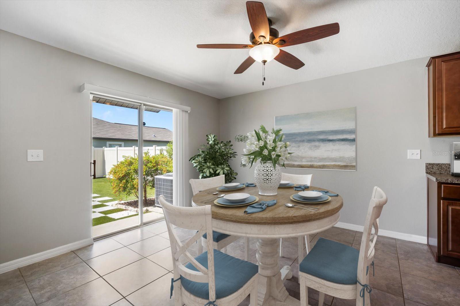 Staged Dining Area