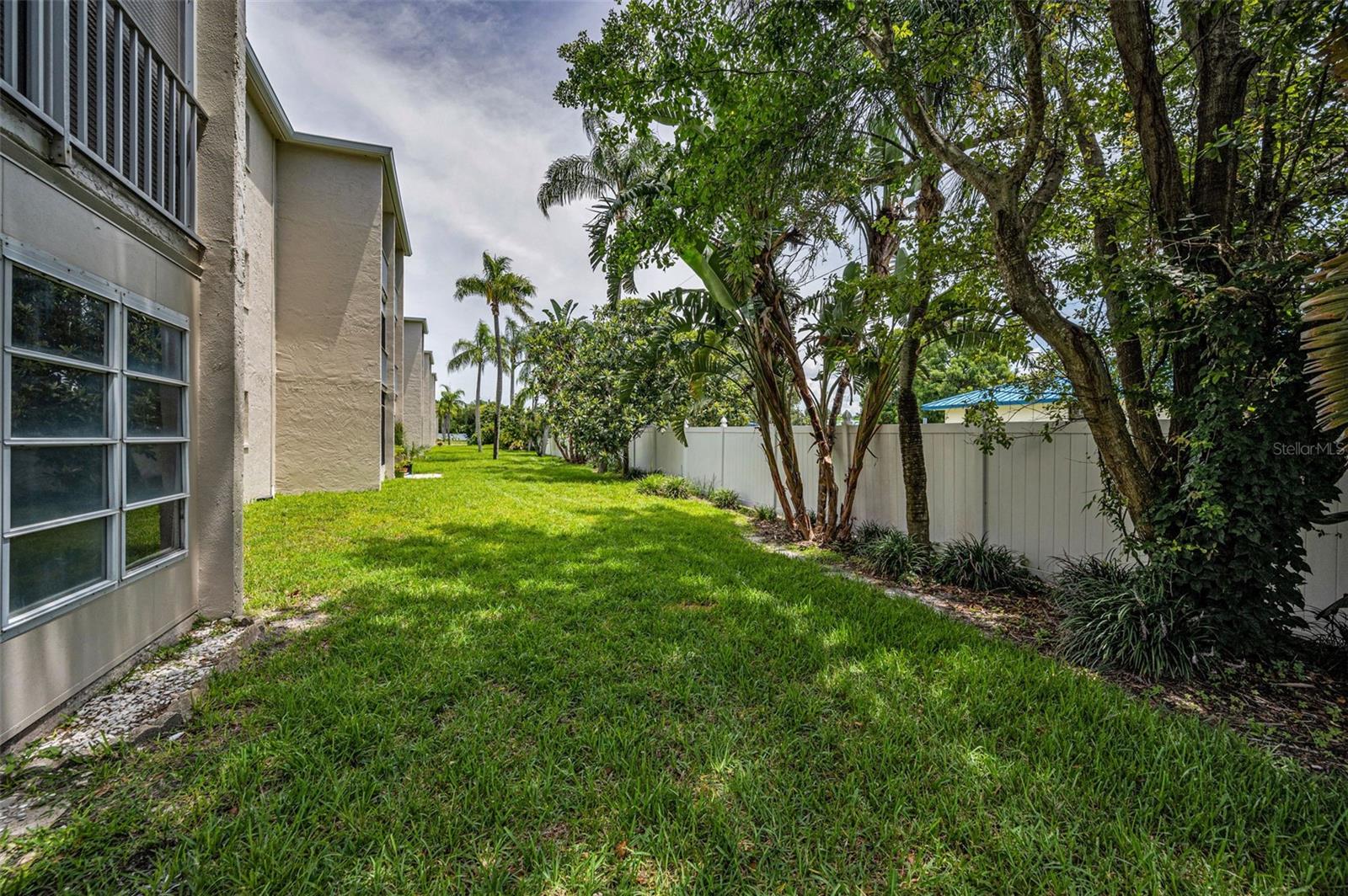 Privacy fenced back yard