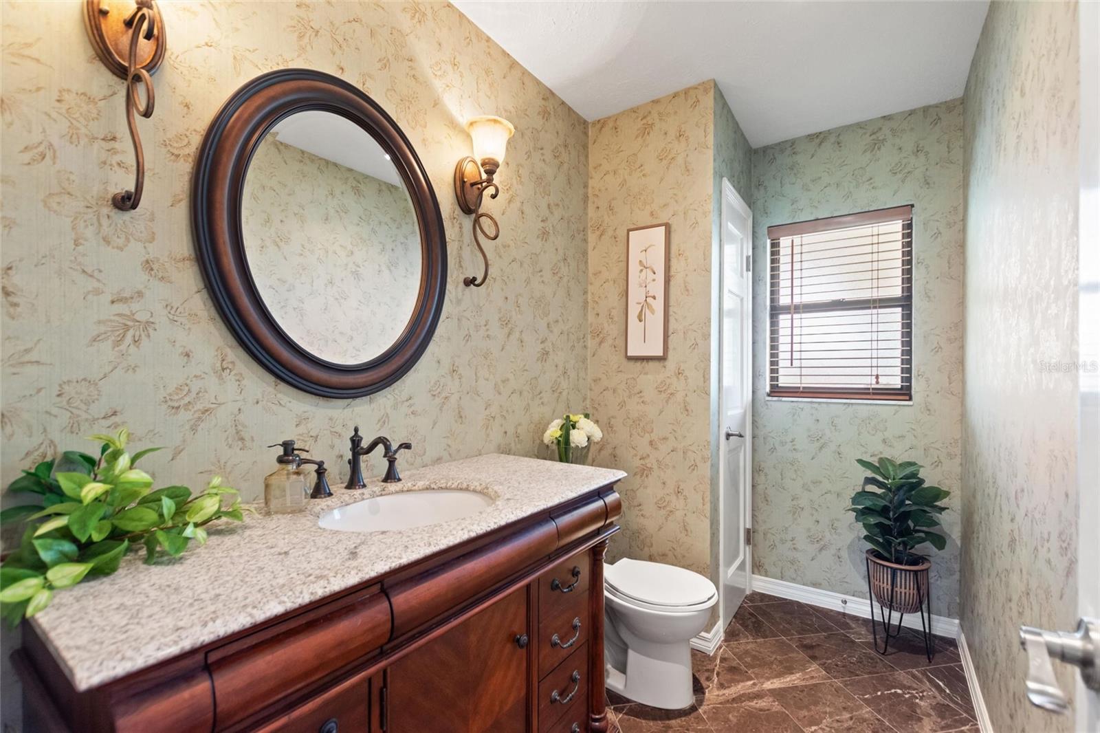 Downstairs powder room
